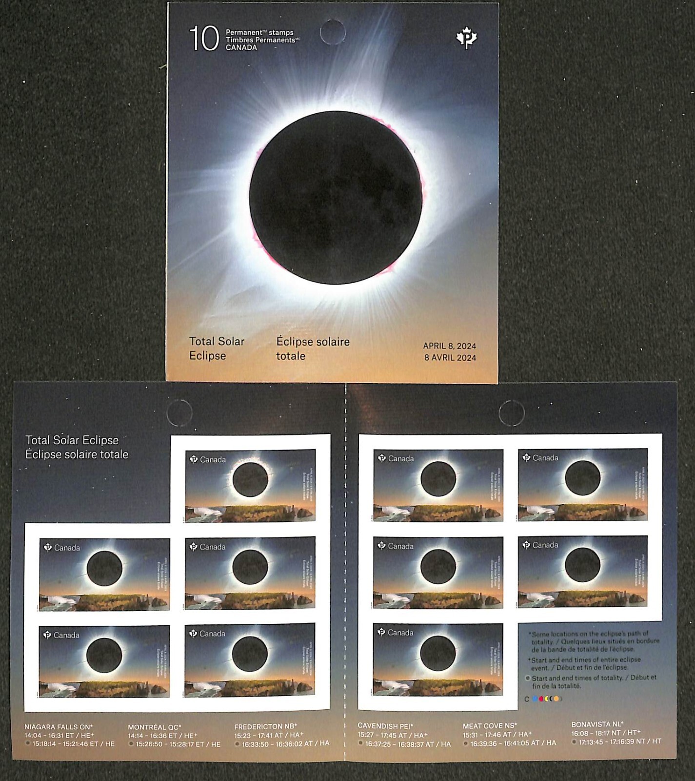 Canada - 2024 - BK833 - Scott 3418 - Total Solar Eclipse
