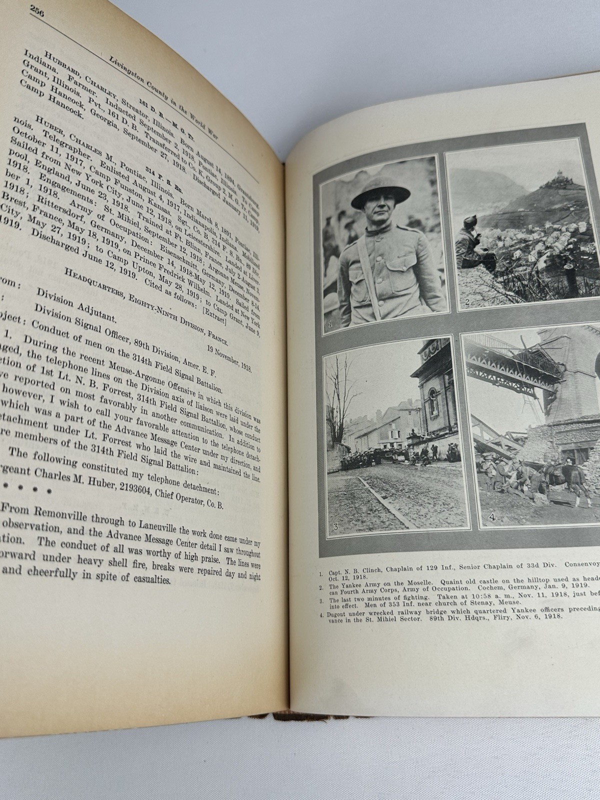Livingston County Illinois Pontiac Fairbury Streator Cornell IL WWI History Book