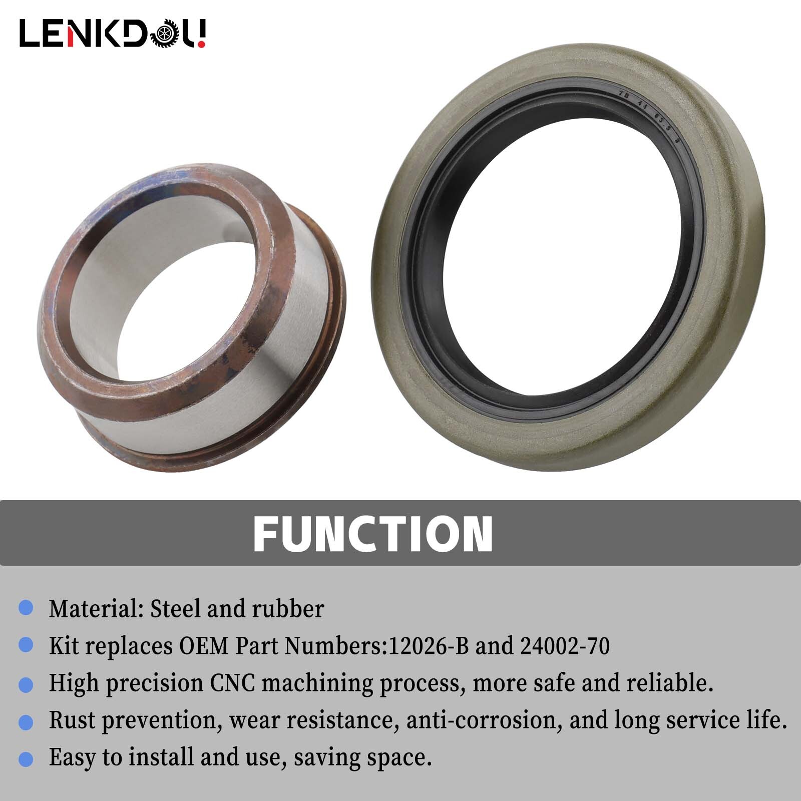 Sprocket Shaft Spacer and Seal Kit for Harley Big Twin Shovelhead Evo FX FL NEW