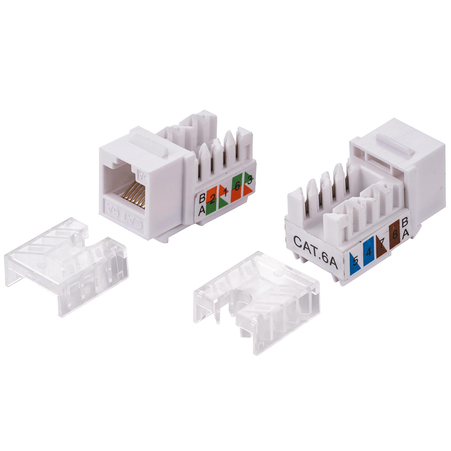 CAT6a Keystone Jack Ethernet 110 Punch Down Tool Network 45 Degree 8P8P RJ45 Lot