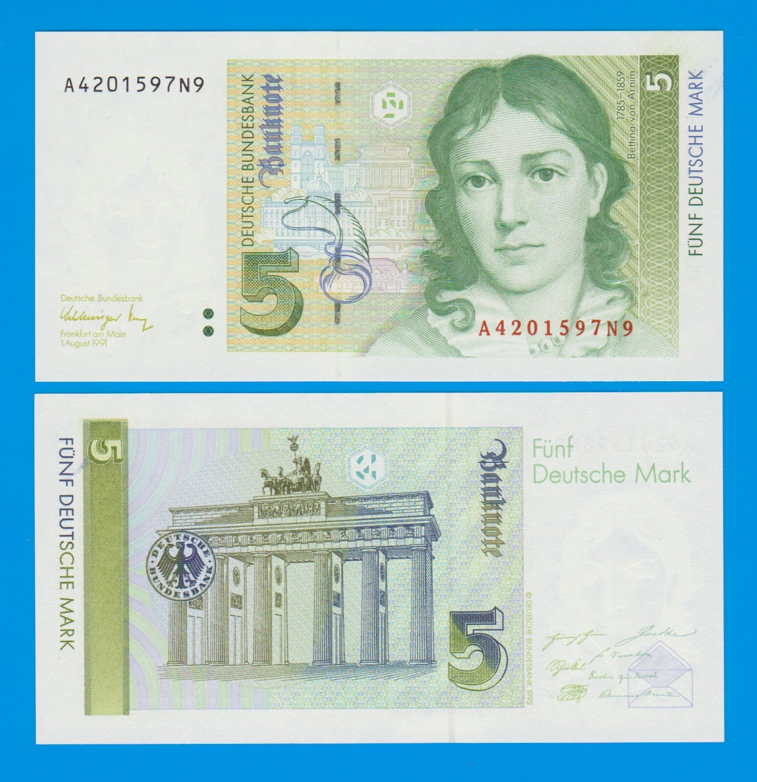 Germany Federal Republic 5 Mark P 37, 1991 UNC