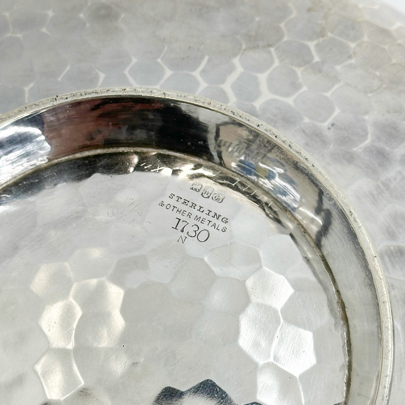 Gorham Sterling Silver Hammered Mixed Metal Bowl 1881 Cherry Blossoms #1730