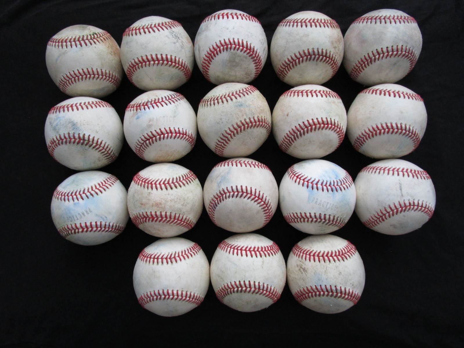 Lot of 18 Rawlings Official Major League Baseballs Manfred Jr MLB 1 1/2 Dozen