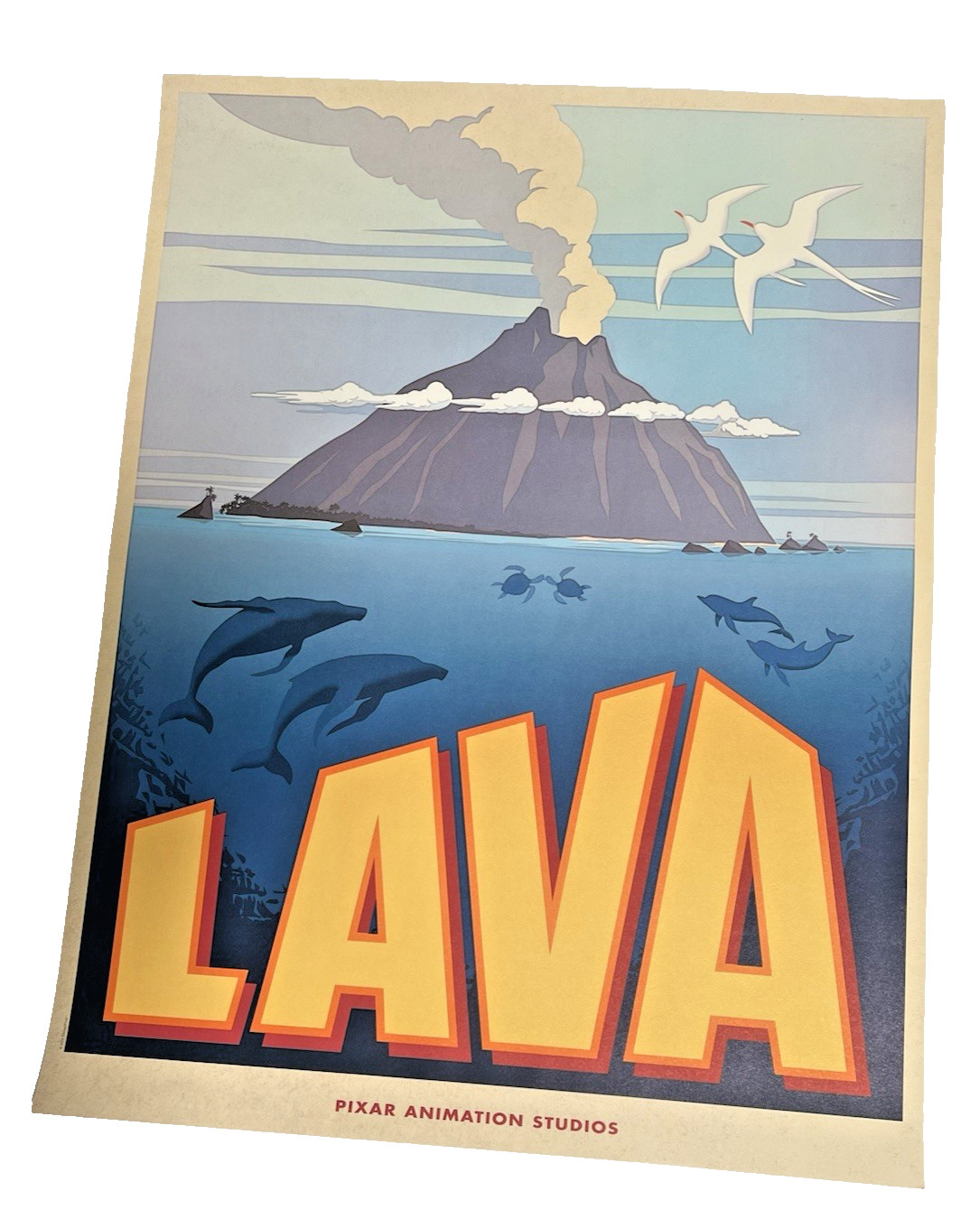 Lava Disney Pixar Short Film 2014 Original Movie Poster Volcano 17x22 Super Rare