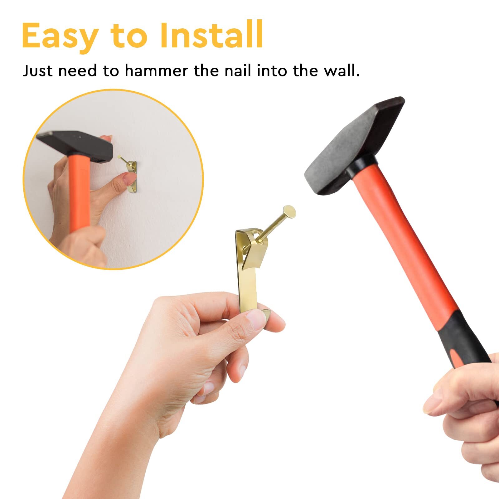 130 Pcs 30lb Picture Hangers – Multipurpose Picture Hanging Hooks Kit