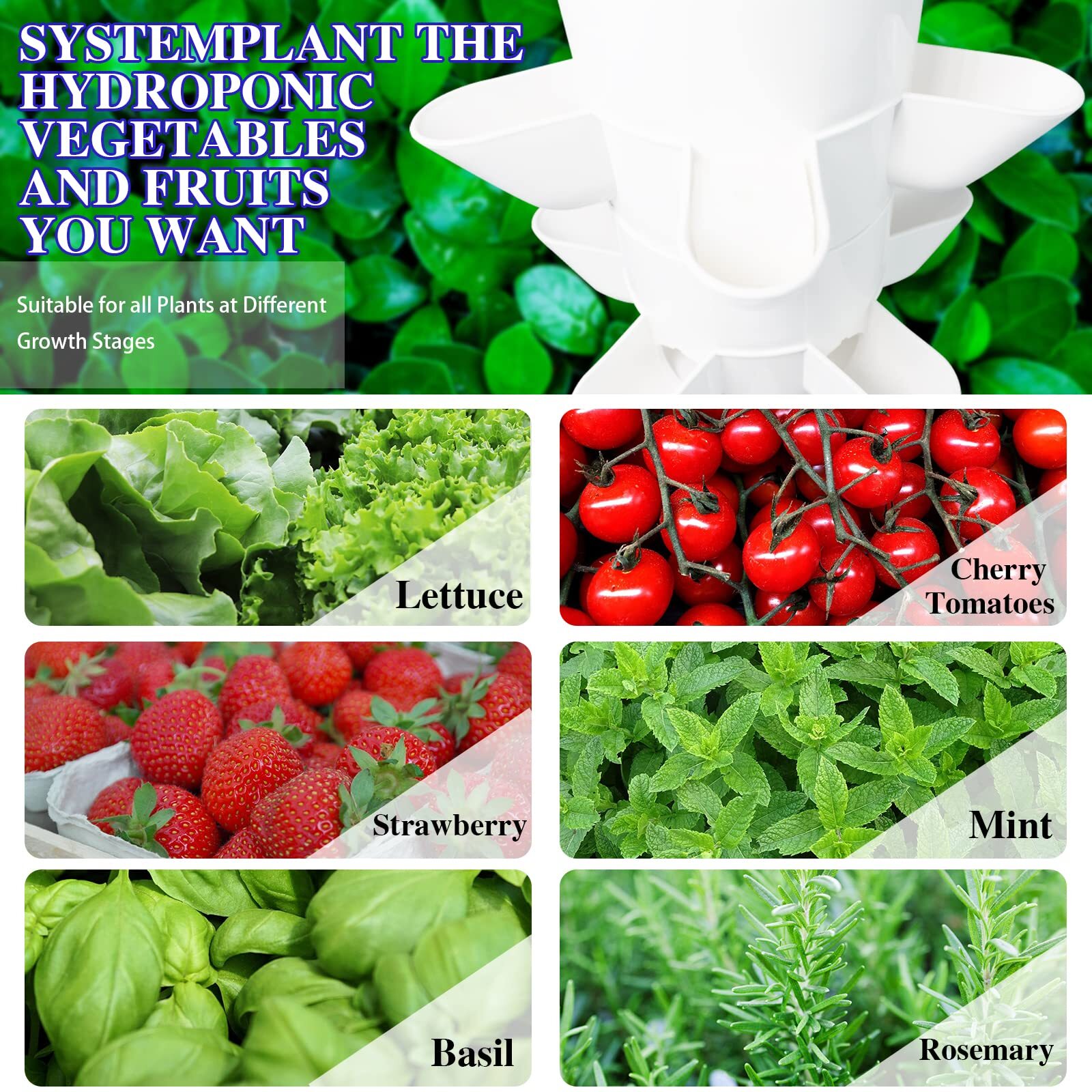 Hydroponics Growing System Kit 25/30 Pods Hydroponic Grow Kit Hydroponic Tower