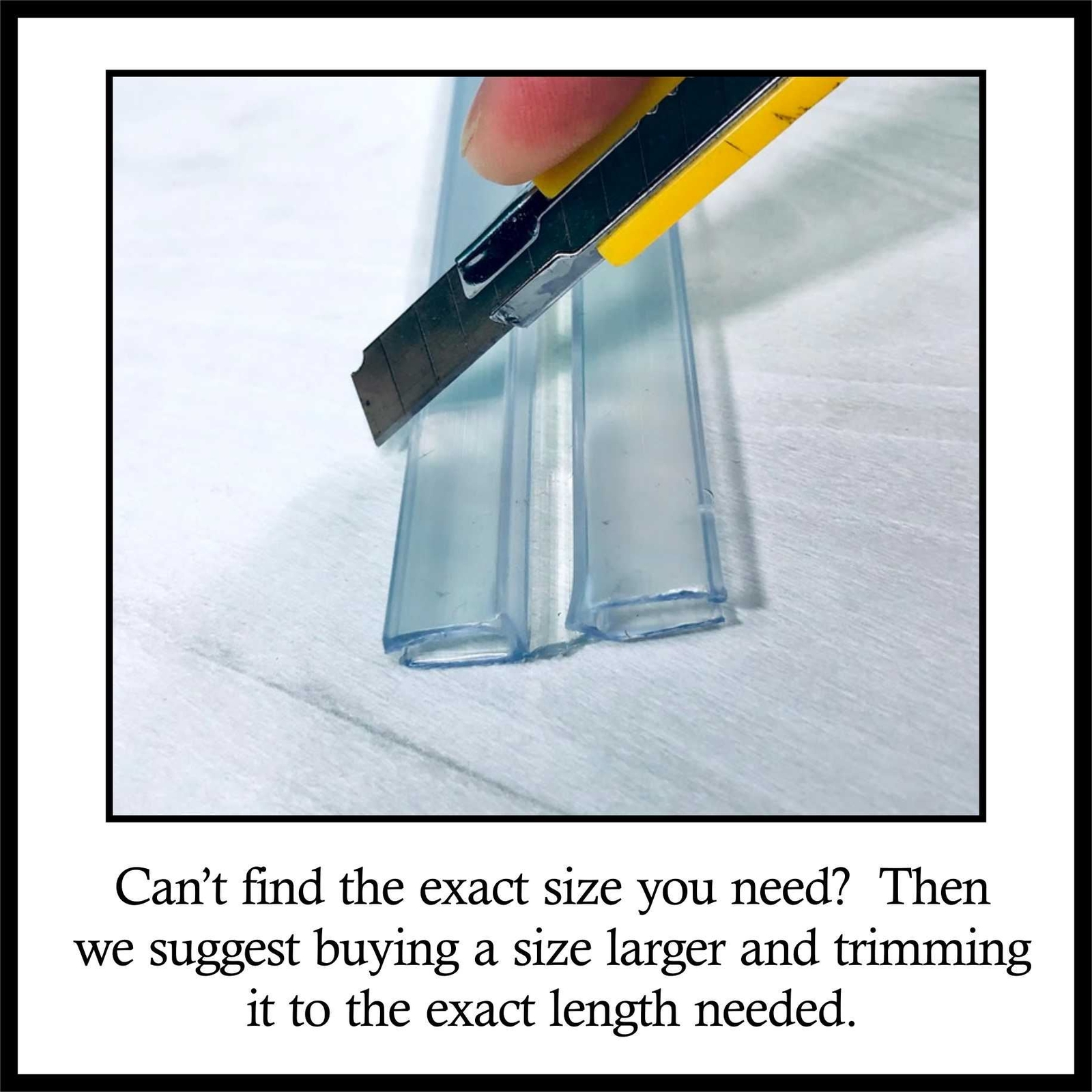 Clear PVC Piano Style LIVING HINGE for 1/4" (6mm) Material: No Screws or Glue