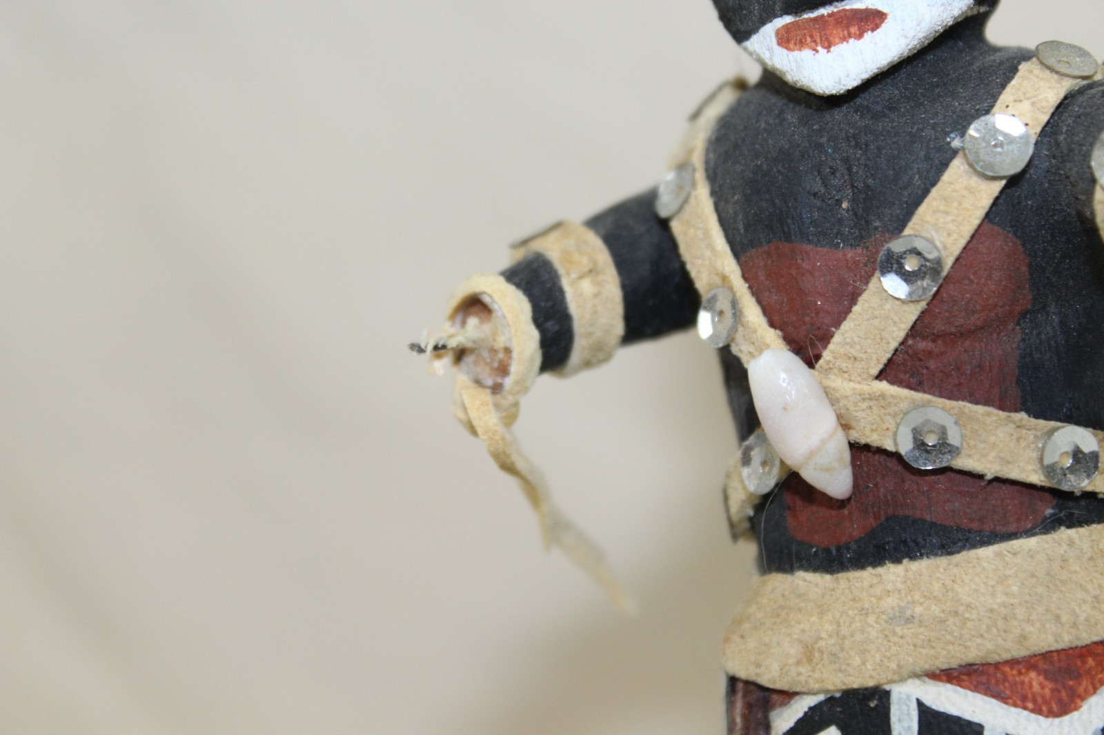 Vintage Hopi Pueblo 7.25" Kachina Doll "Snake Dancer" Signed with Losses
