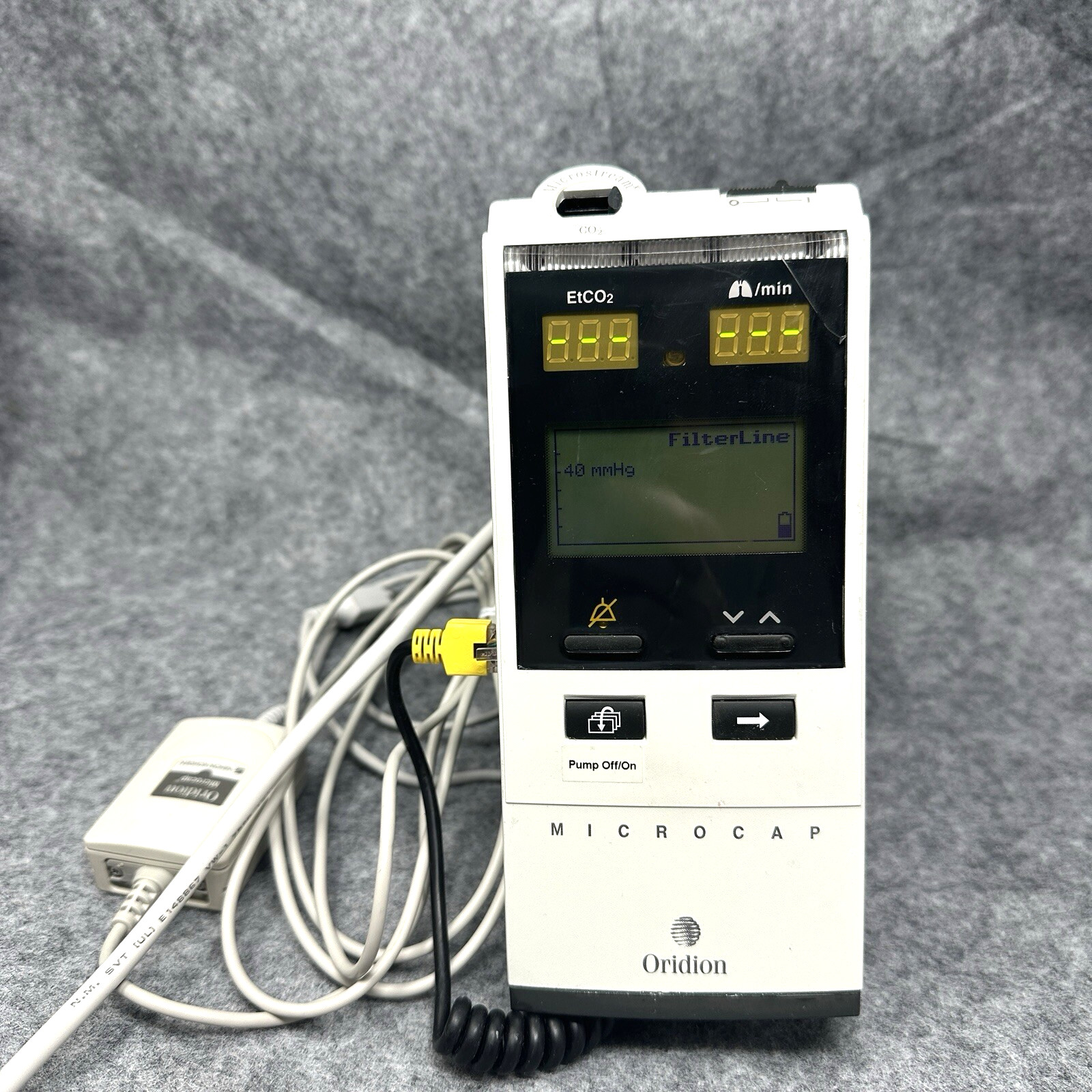 Microstream ETCO2 Capnograph Oridion Microcap Monitor With Mount With Adapter