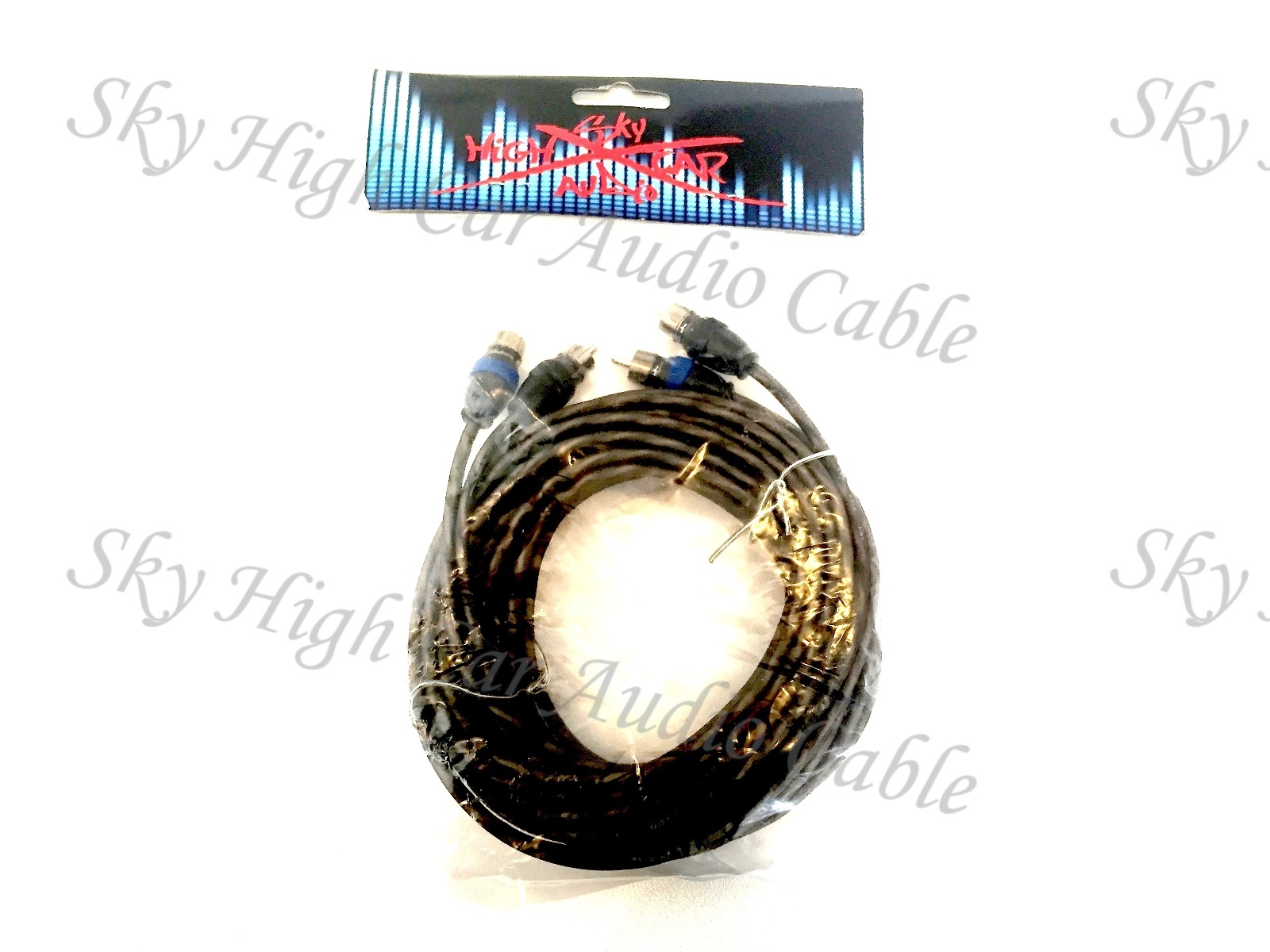 Sky High Car Audio 2 Channel Twisted 18 ft RCA Cables Coated 18' OFC