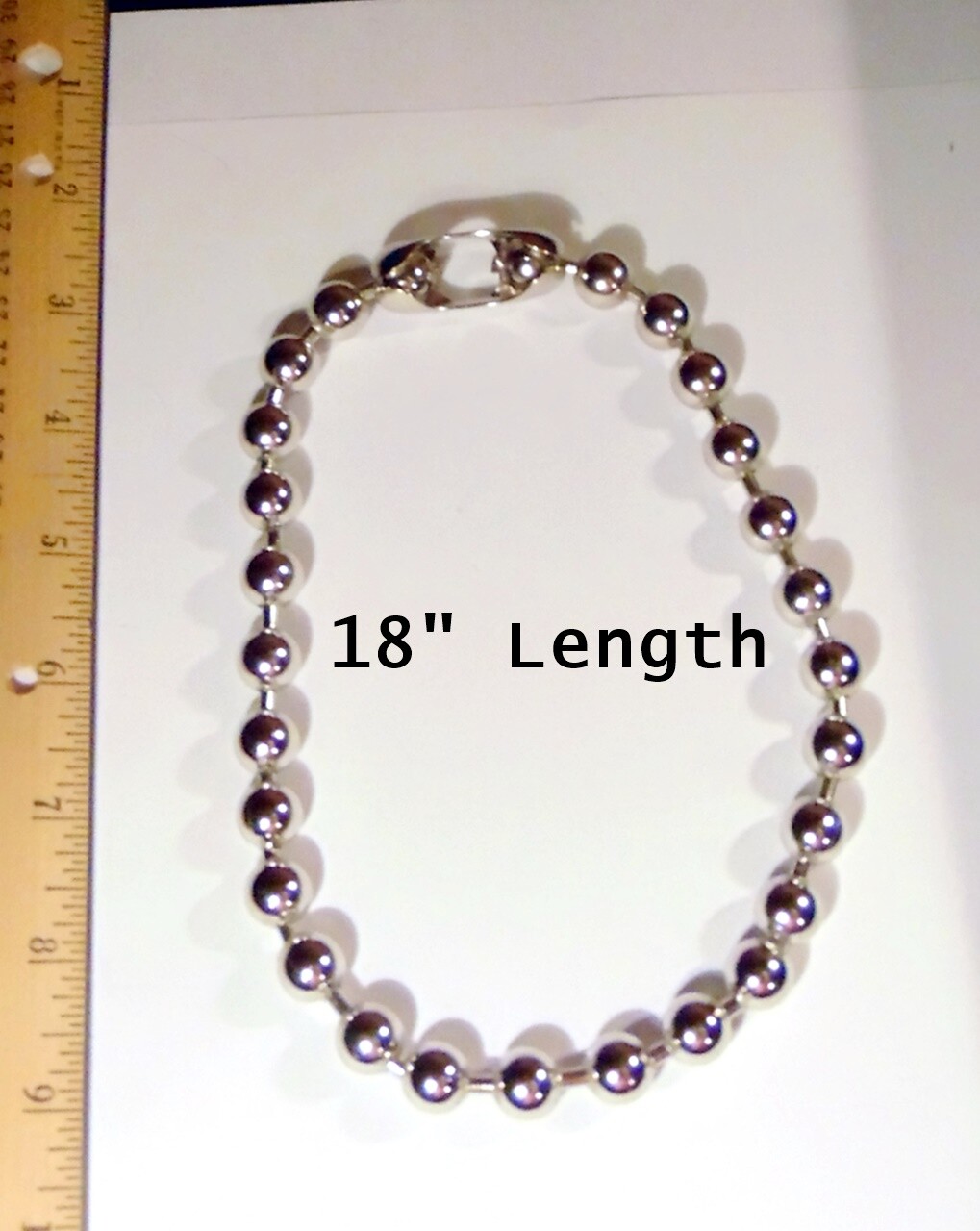 12mm #30 Steel BALL CHAIN NECKLACE or Bracelet Goth Punk 1/2" BEADS Pick Length