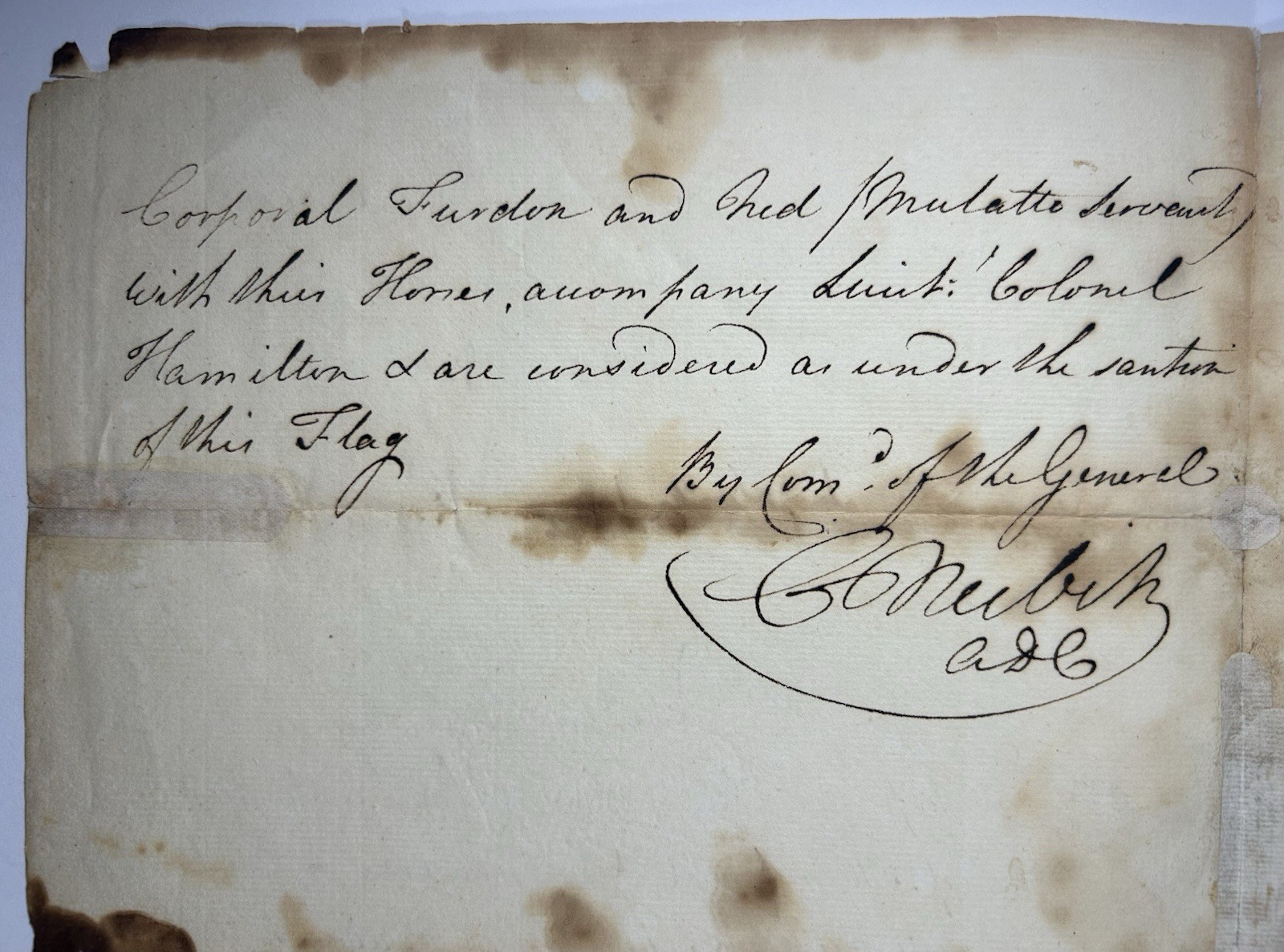 1781 "Flag of Truce" Letter to Begin Surrender Negotiations w/ Nathanael Greene