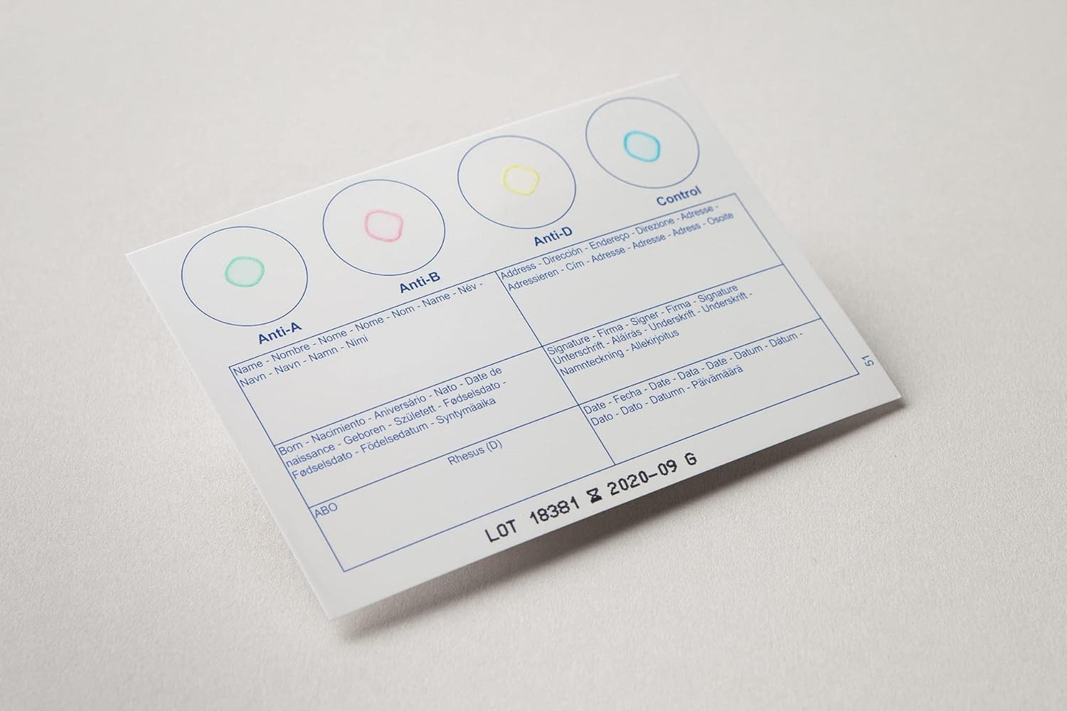 At Home Blood Type Test Kit A B O Ab Rh Quick Results Self Testing Kit