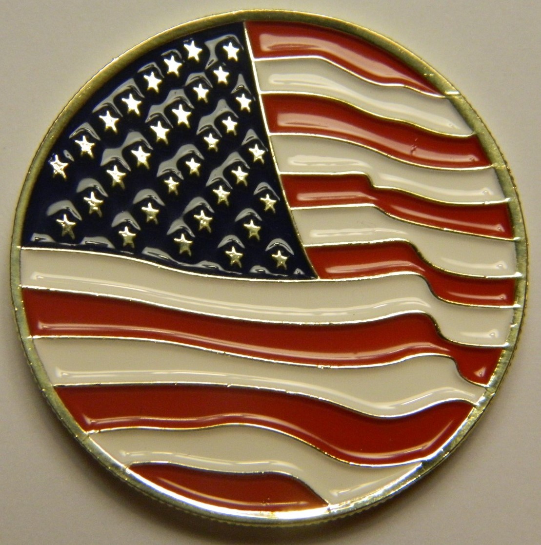 NEW USA American Flag Magnetic Pocket Coin With Golf Ball Marker - See Pics