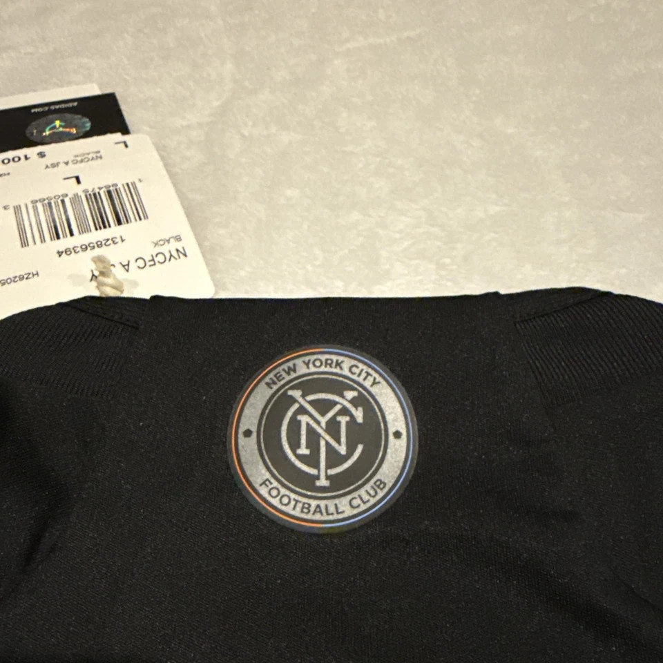 2024-25 Adidas Men’s New York City FC Black Away Soccer Jersey Large NYCFC Sz L