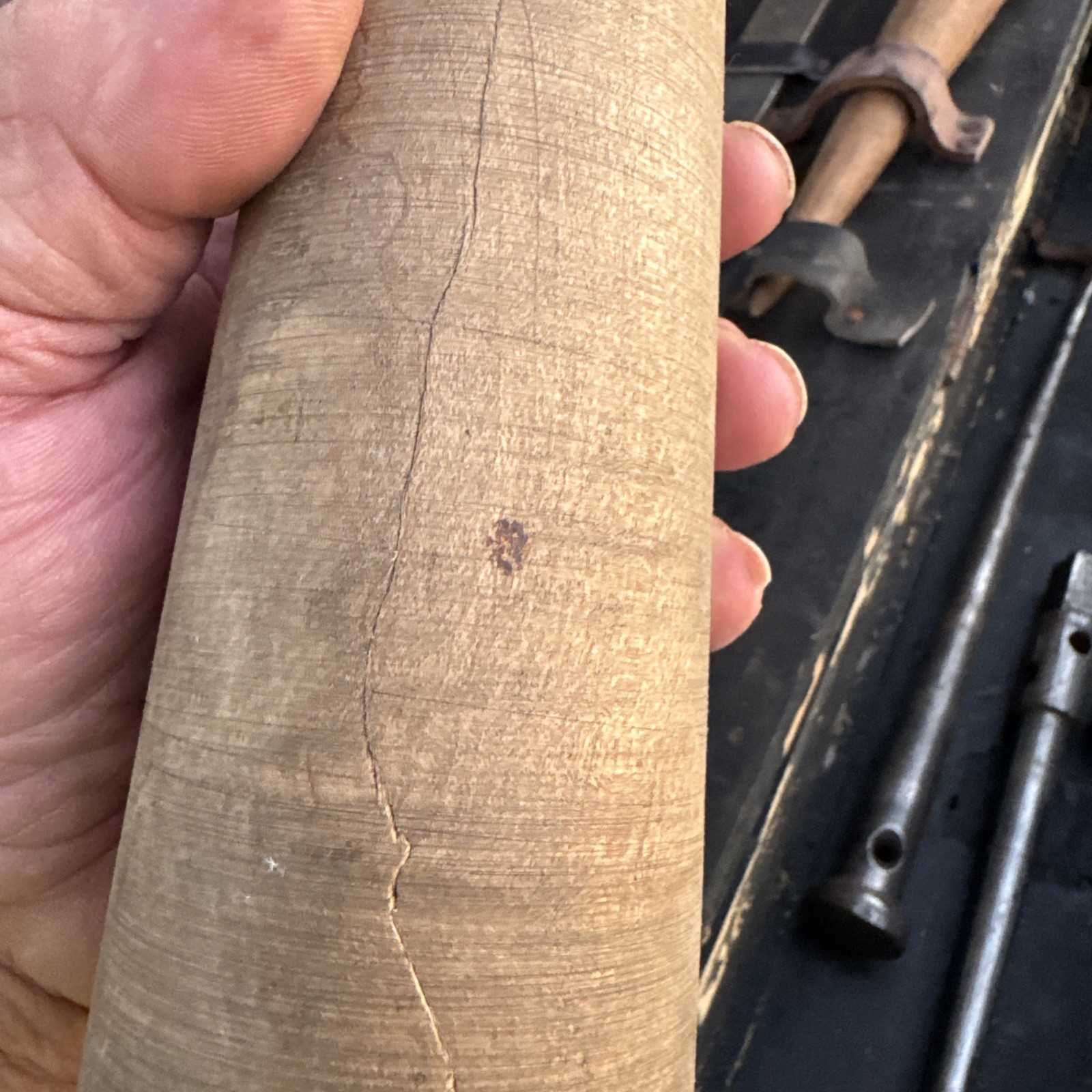 Vintage Sailor's Wood and Steel Rope Repair Fid Very Old and Heavy Nautical