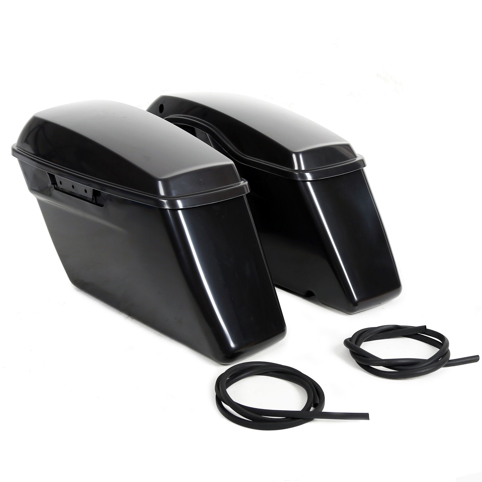 For Harley Softail Fat Boy New Hard Saddle Bags Saddlebag W/ Conversion Brackets