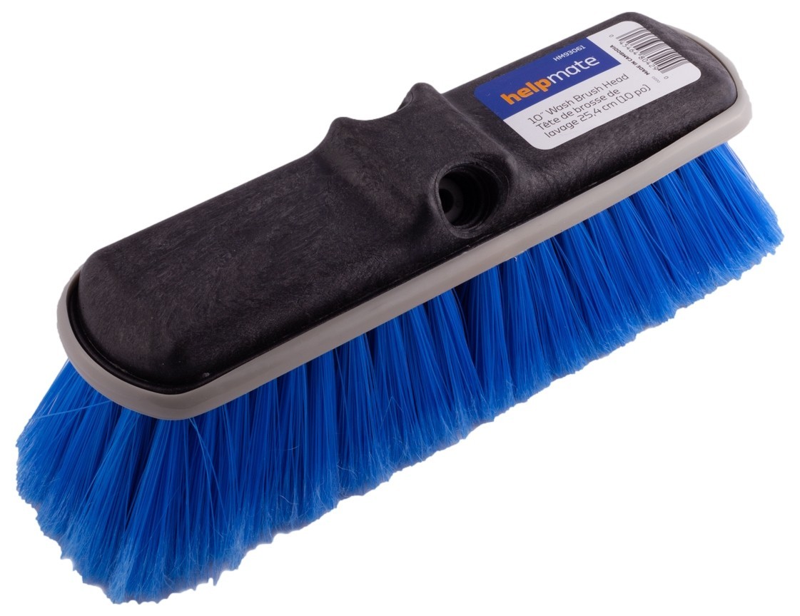 Helpmate HM93061 10-Inch Soft Bristle Car Wash Brush Head with Rubber Bumper