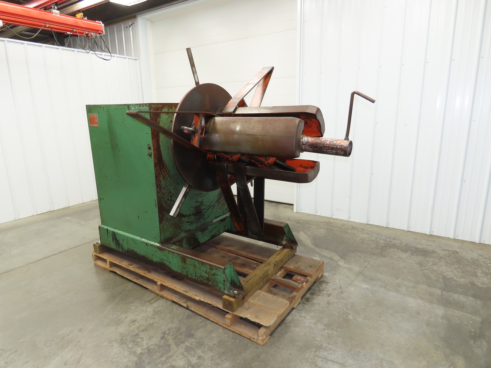American Steel Line 1000 Coil Stock Uncoiler 6000lbs 16-20"ID 22"W Decoiler