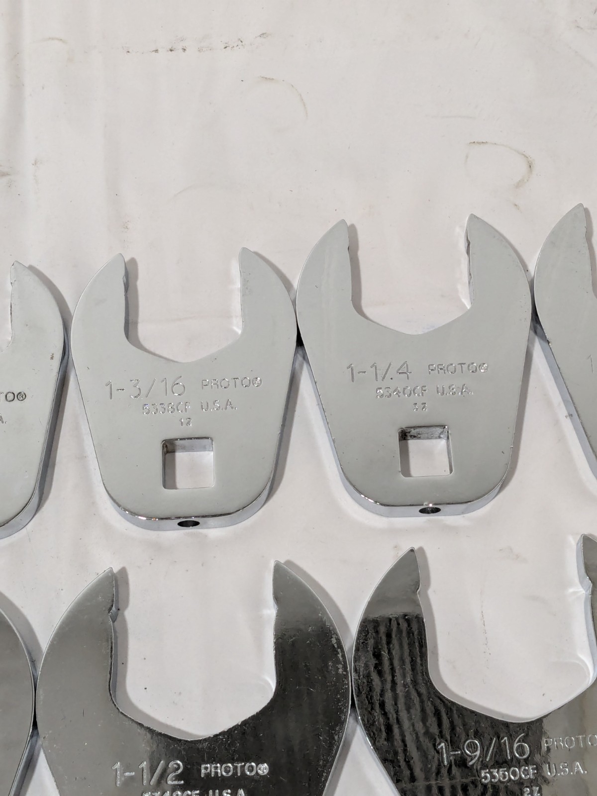 Proto 15 Pc 1/2" Drive Open End Crowfoot Wrench Set 1-1/16 to 2" J53001CF