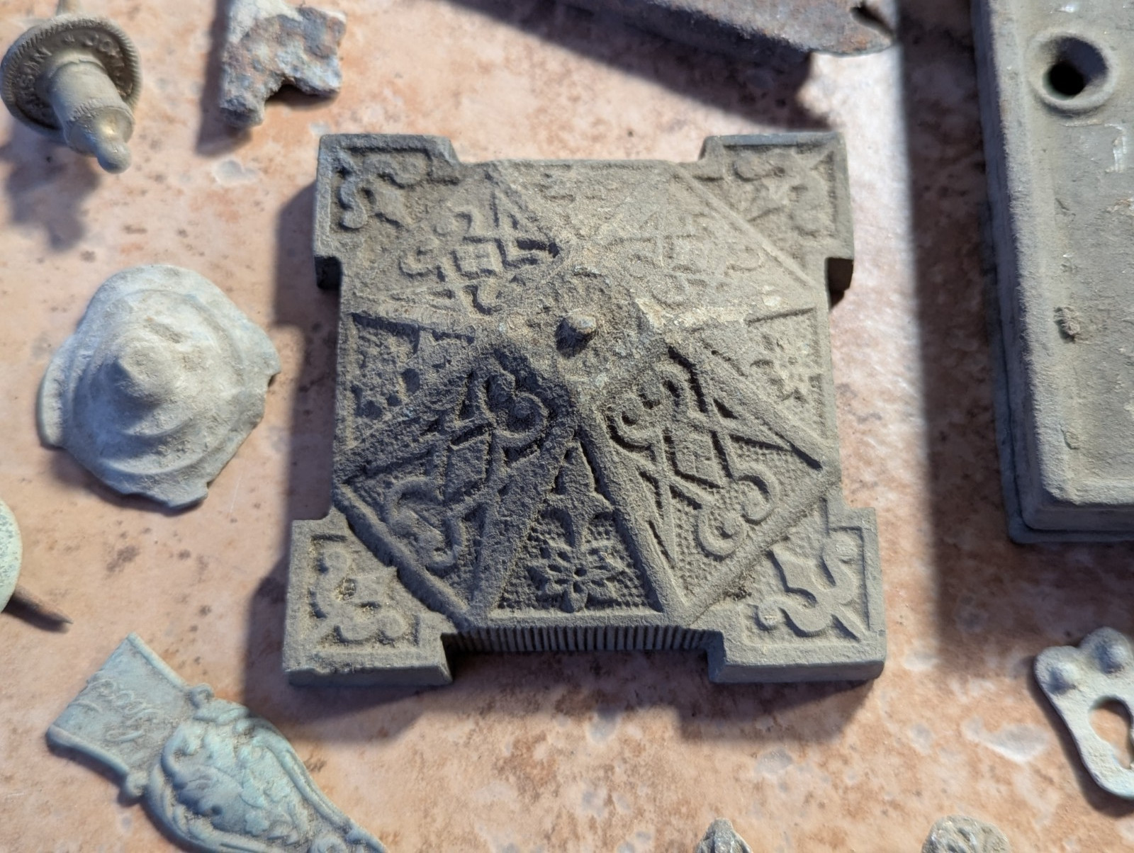 Dug Relics Vintage Iron Door Hardware Buckles Glasses Brass Key Bottle Openers