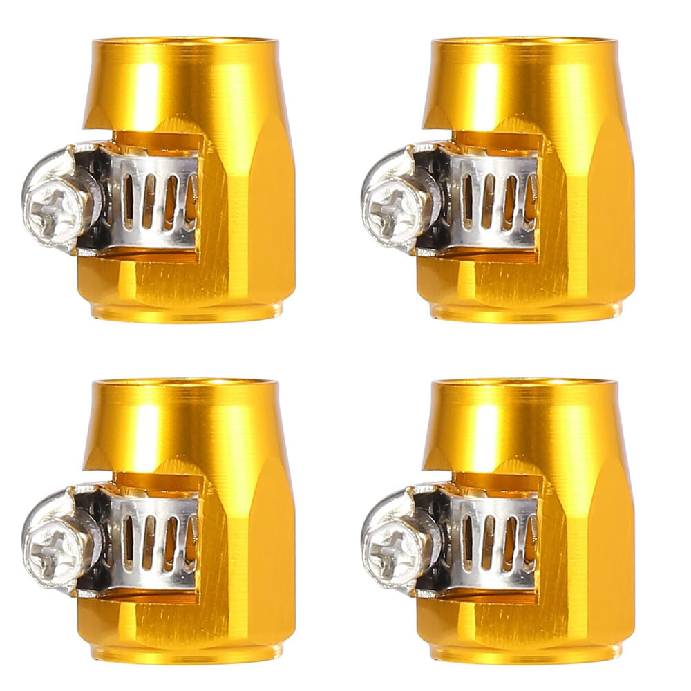 2/5/10pc 4/6/8/10/12AN Hex Hose Finisher Clamp Screw Band Hose End Cover Fitting