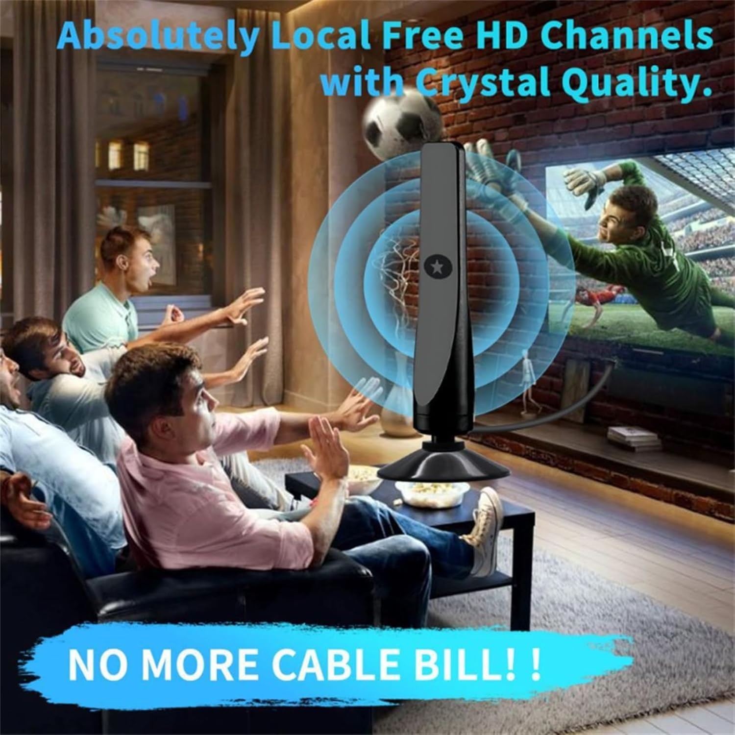 HDTV Antenna 2025 4k 8k 1080p Watch Free View HD Channels Digital Amplified New