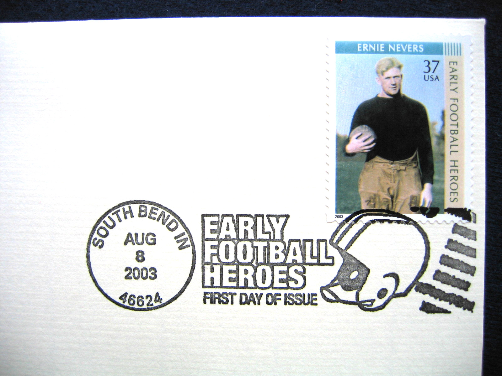 2003 Early Football Heroes Ernie Nevers Replica FDC Gold Golden Cover STAMP
