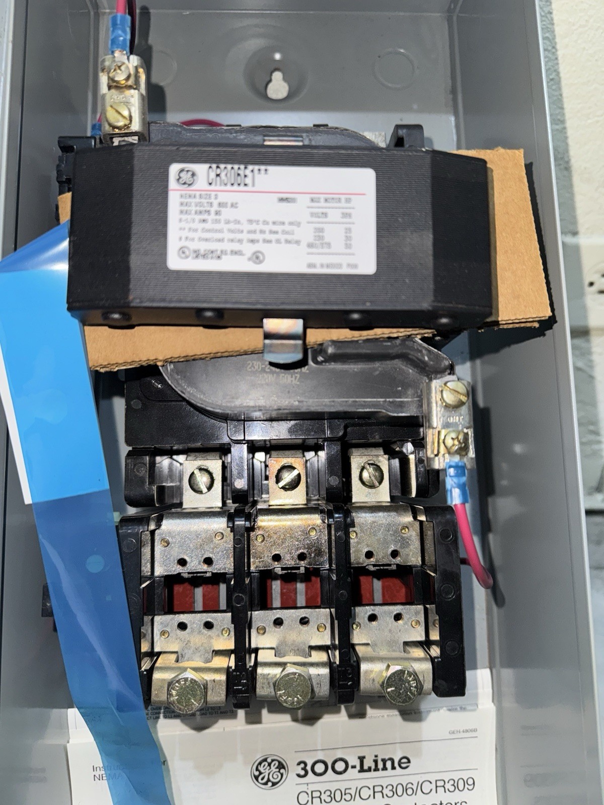 GE CR306E1 NIB Size 3 Starter Nema 1 Enclosure 230V Coil