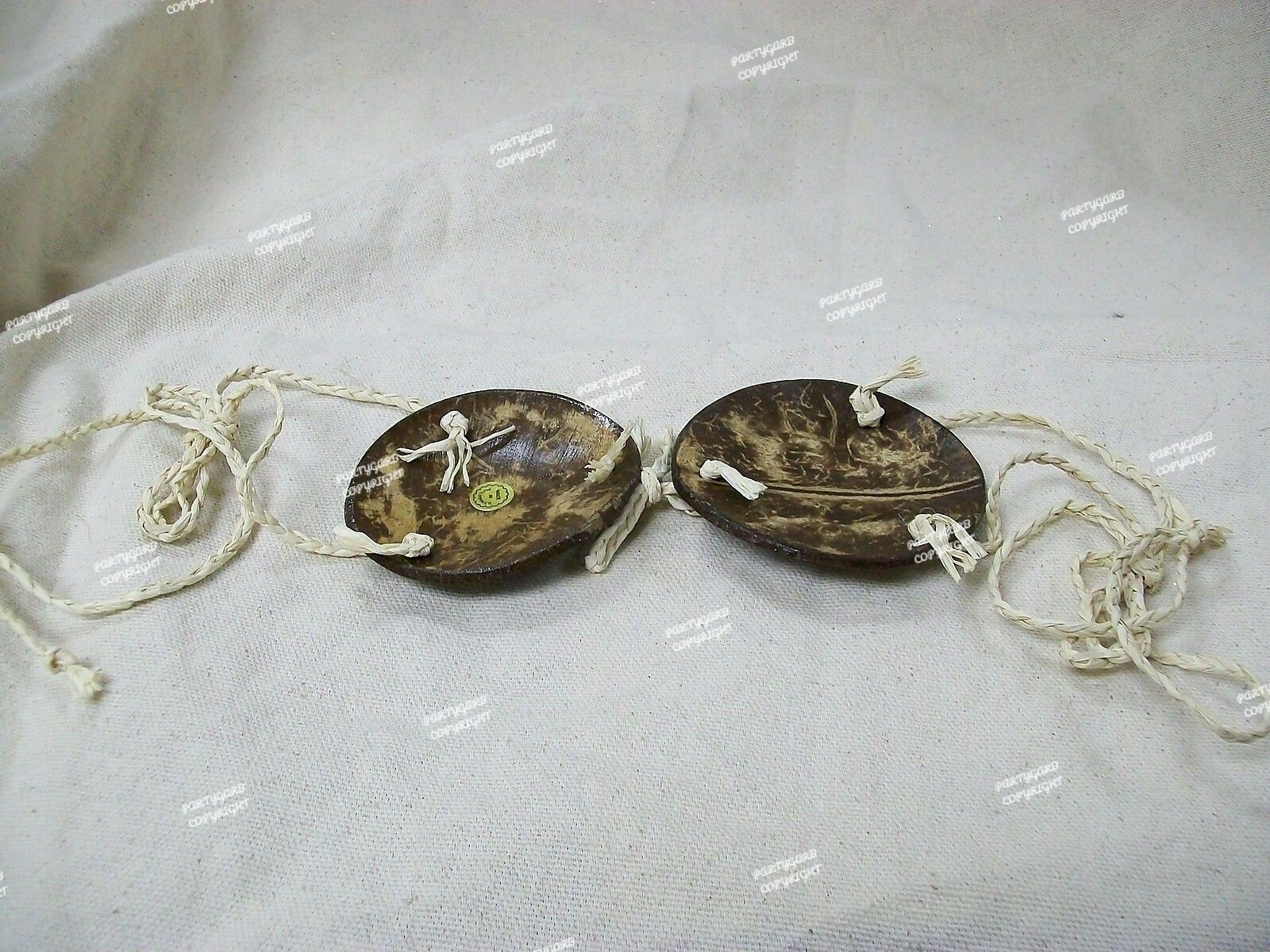 Child Genuine Coconut Shell Bra Bikini Top Hawaiian Luau Party Wear Hula Girl