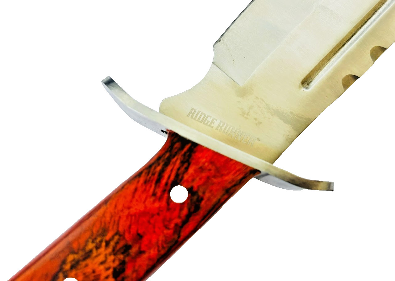 Large 17" Machete Fixed Blade Knife Wood Handle Unused Ridge Runner 440SS