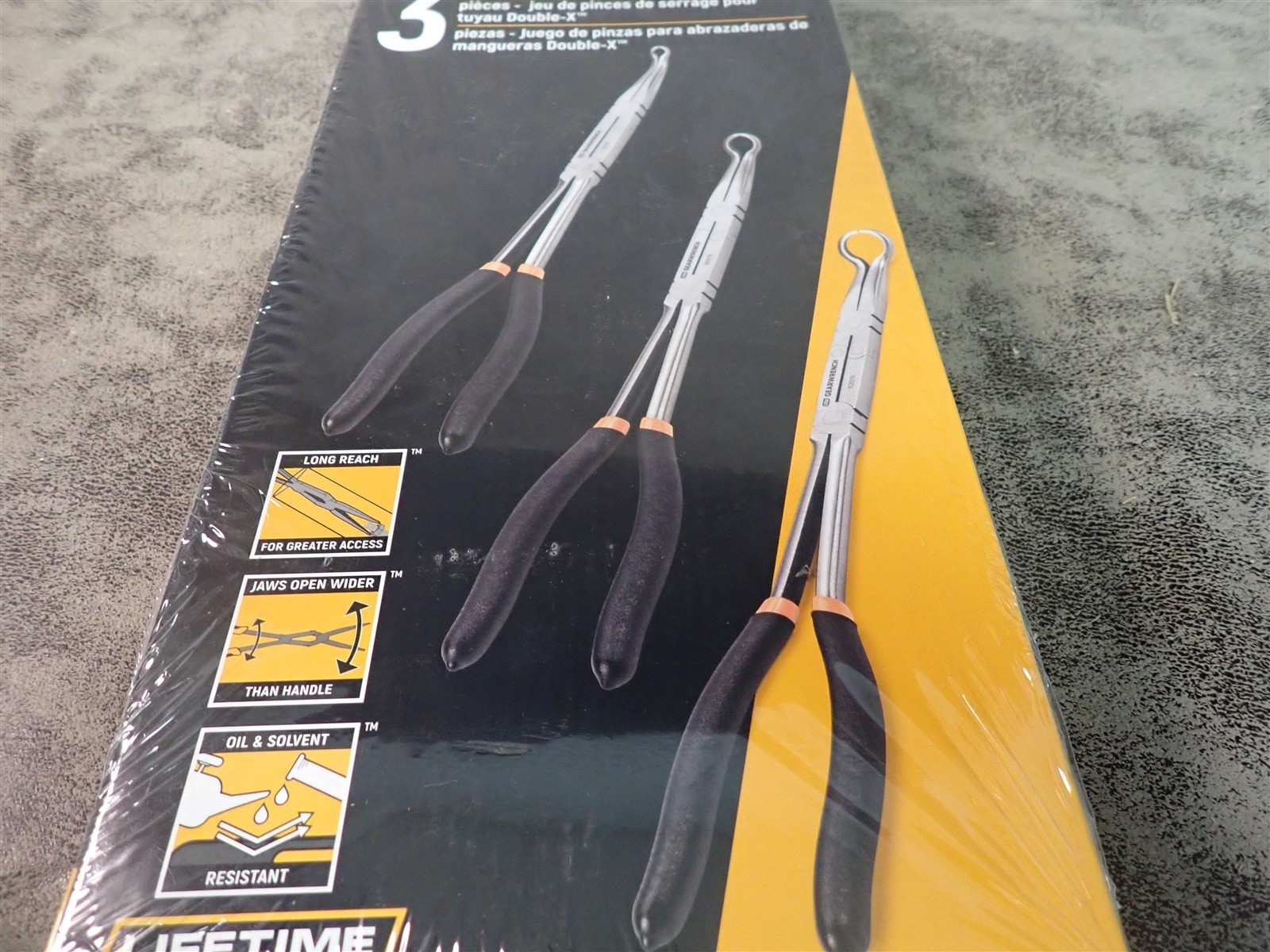 NEW GearWrench 82107-06 3-Piece Double-X Hose Grip Pliers Set (GG7)