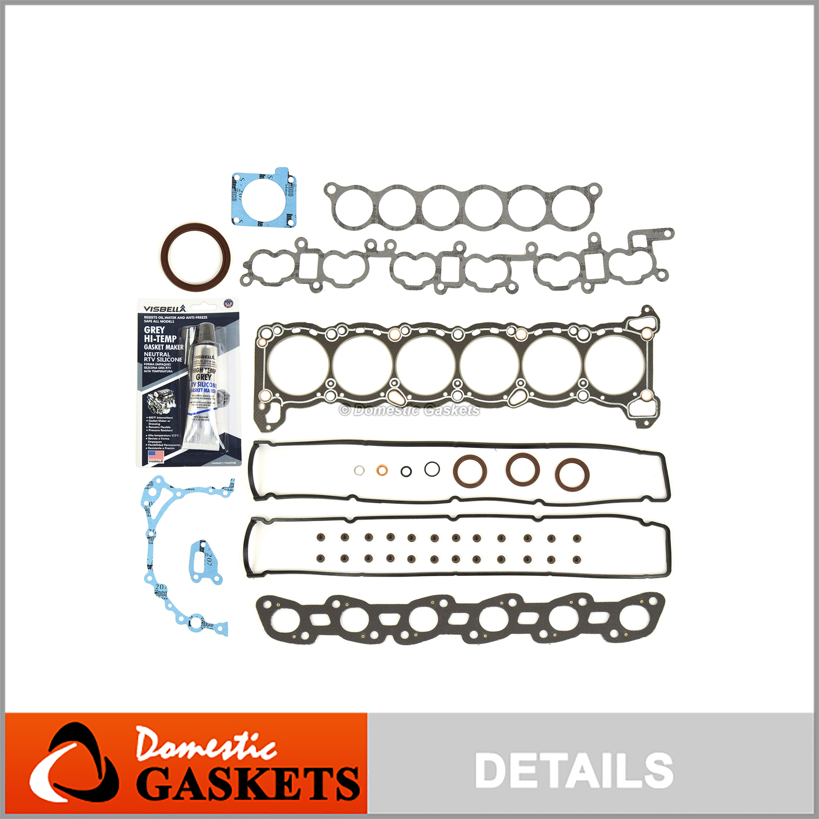 Full Gasket Set Fits JDM Nissan Skyline R32 R33 R34 RB25DE RB25DET 2.5L Turbo