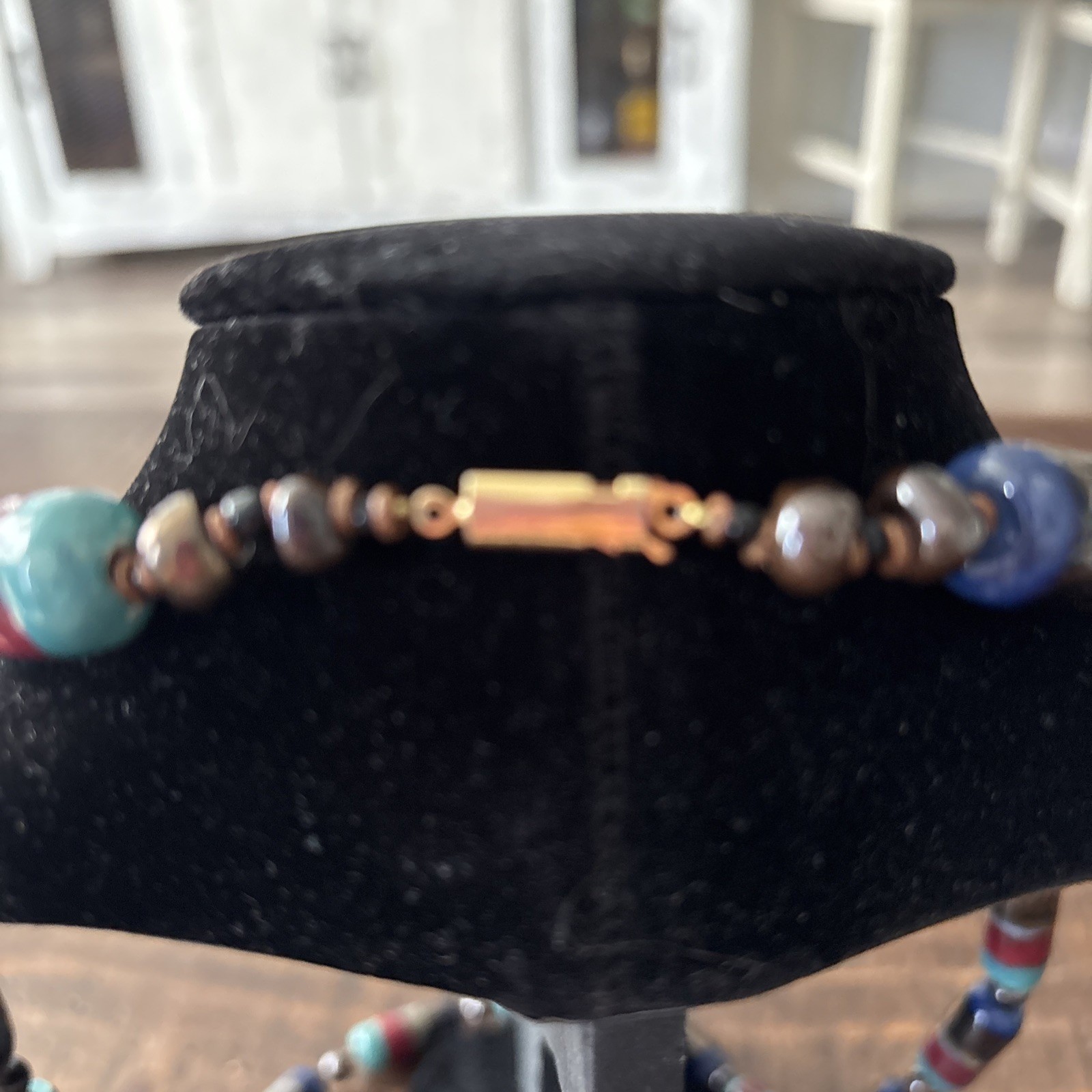 Himalayan Style Glass Beaded Necklace-Rich color beads-29”Gorgeous