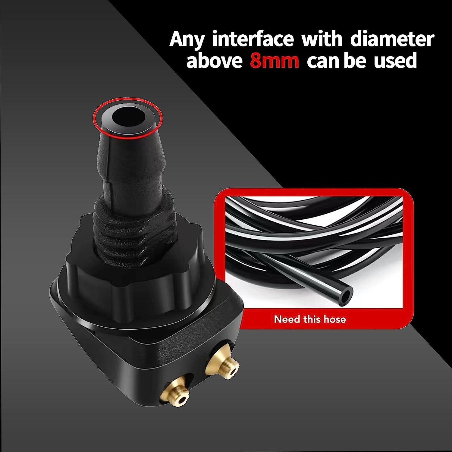 Car Universal Windshield Washer Hose Wiper Blade Pipe Jet Spray Tube Nozzle kit