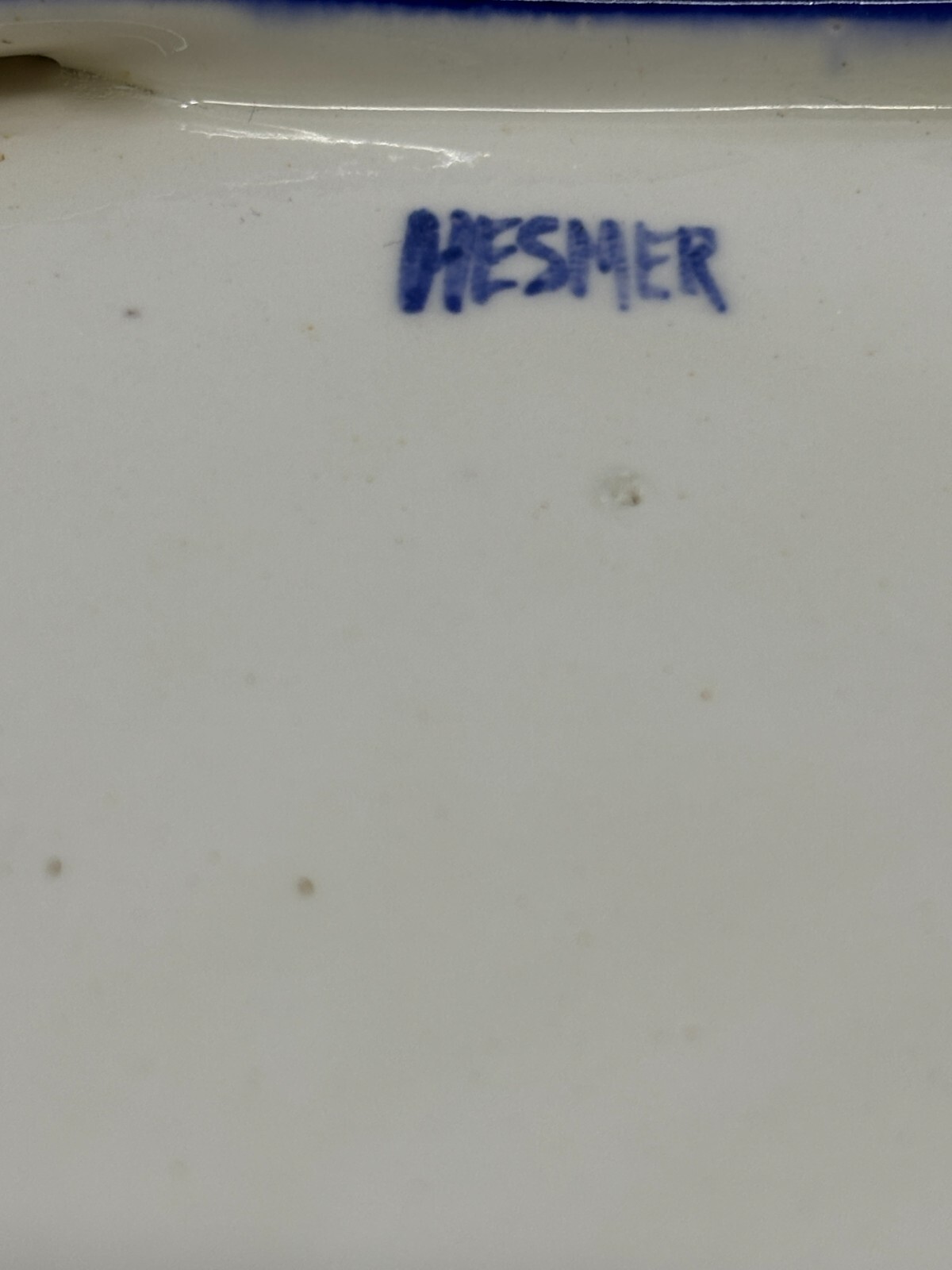 Set of 2 Handmade Ceramic Ash Trays Squares with Initials BT and Dates 1933 1953