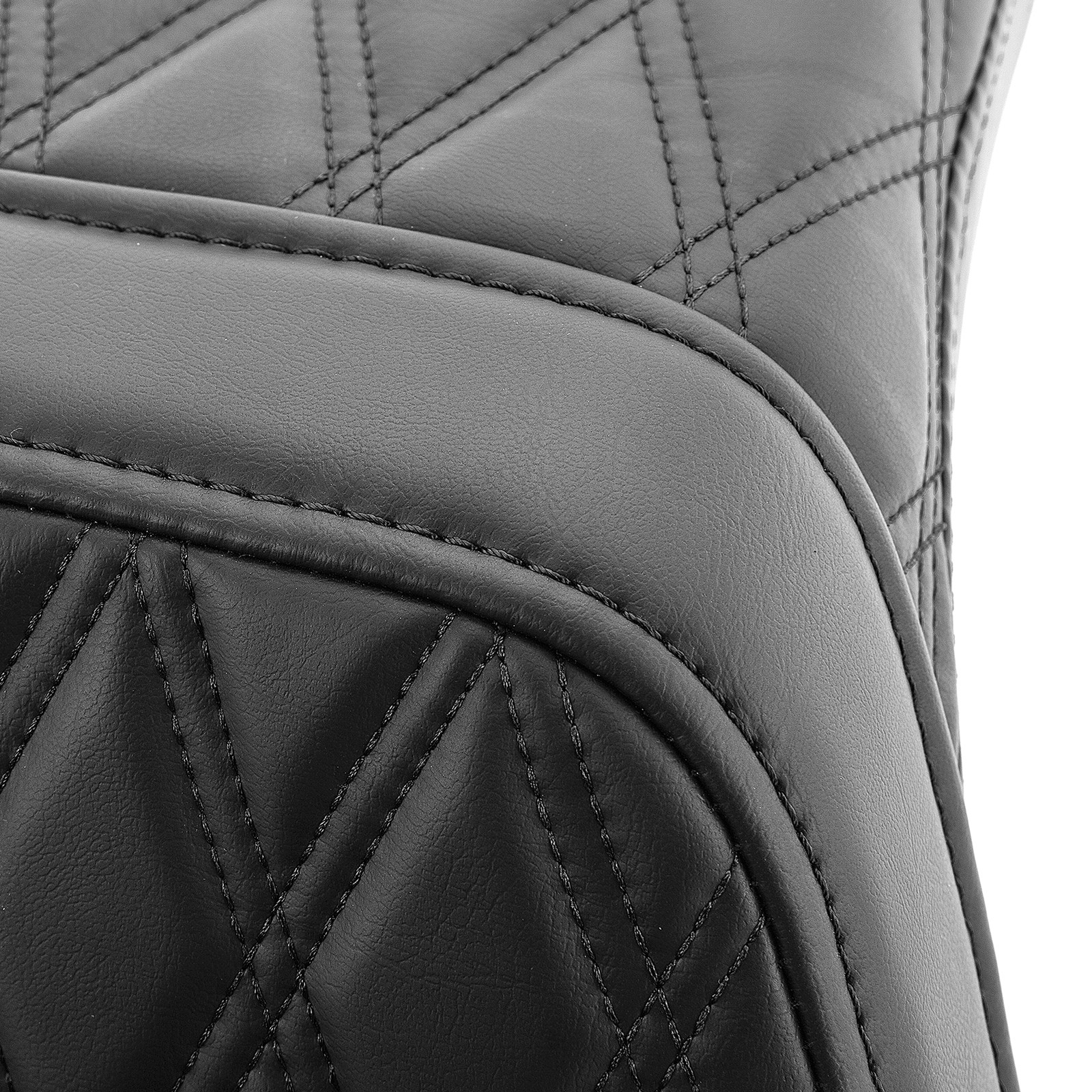 Diamond check Black Two-up Seat Fit Harley Dyna Street Bob FXDB 2006-2017