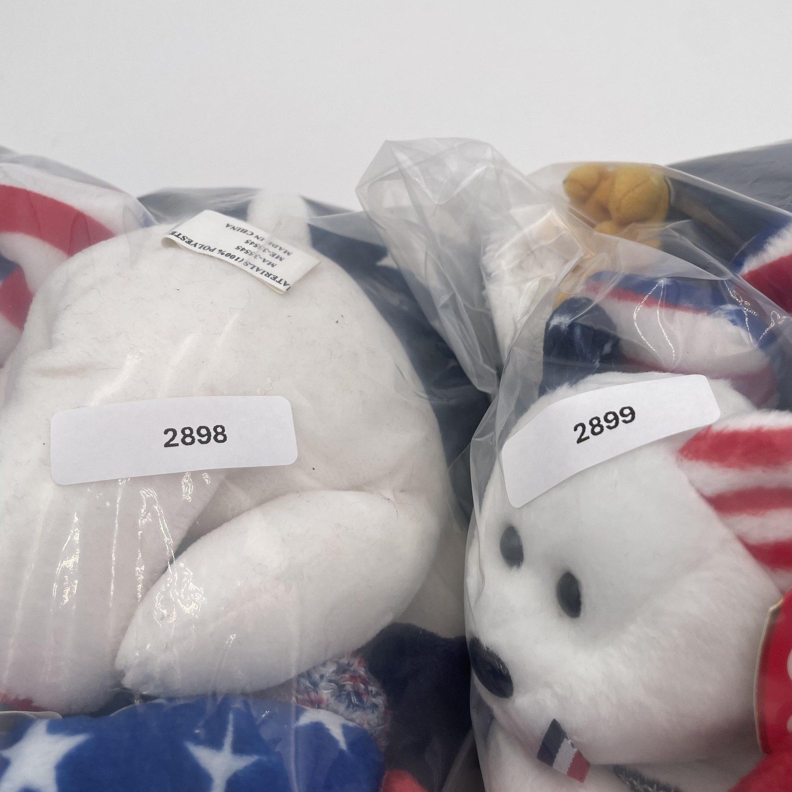 Ty Beanie Babies Patriotic Lot USA Bears Eagle Dog Elephant Zebra Plush RWB Set
