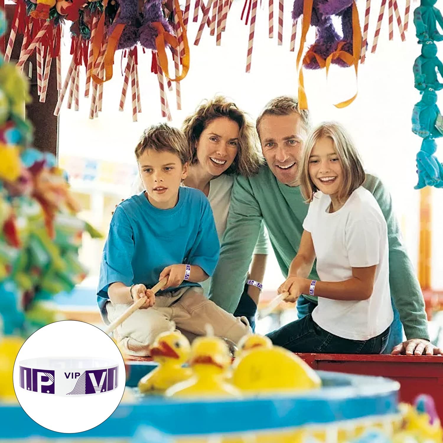 Waterproof Event Wristbands Paper Party Armbands 100 Pack