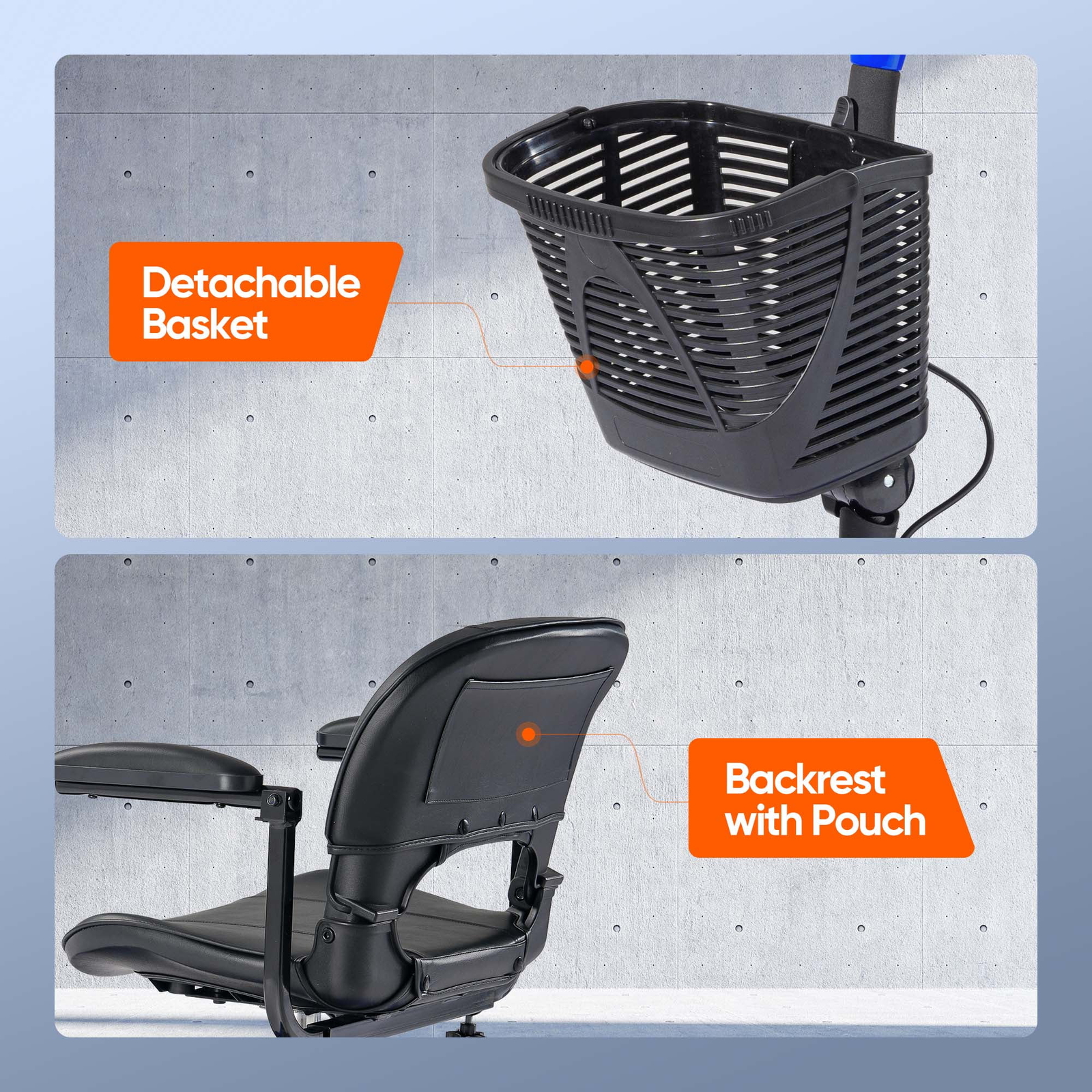 3 Wheel Folding Mobility Scooter Power Wheel Chairs Electric Long Range Portable