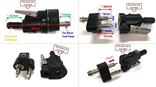 Boat Motor OMC Male Adaptor Fuel Connector 0438793 5/16" for Johnson Evinrude