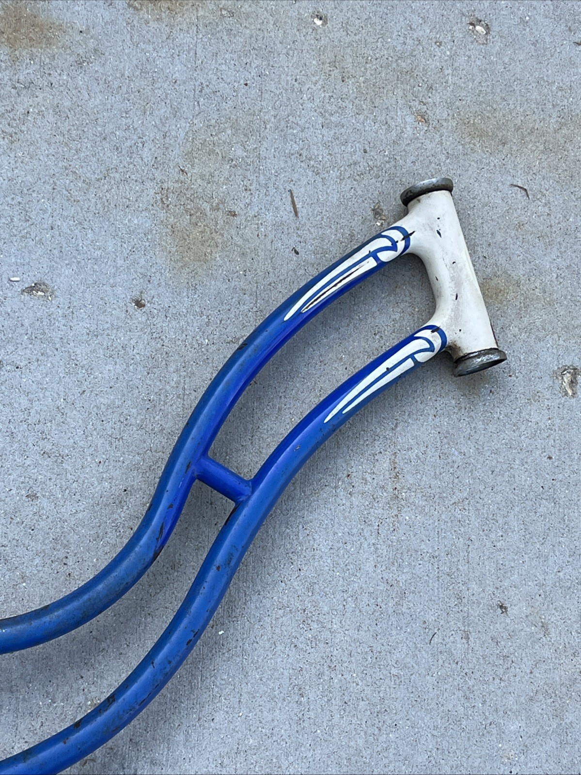 Vintage late 40s / 50s Blue Schwinn Ladies Chicago Built Frame Good Shape 18"