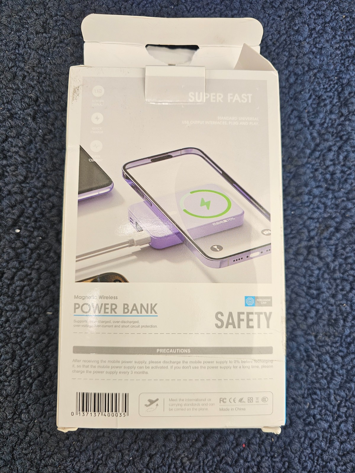 Ultra-thin Mini Power Bank Portable Quick Charge LED Display Super Current Safe