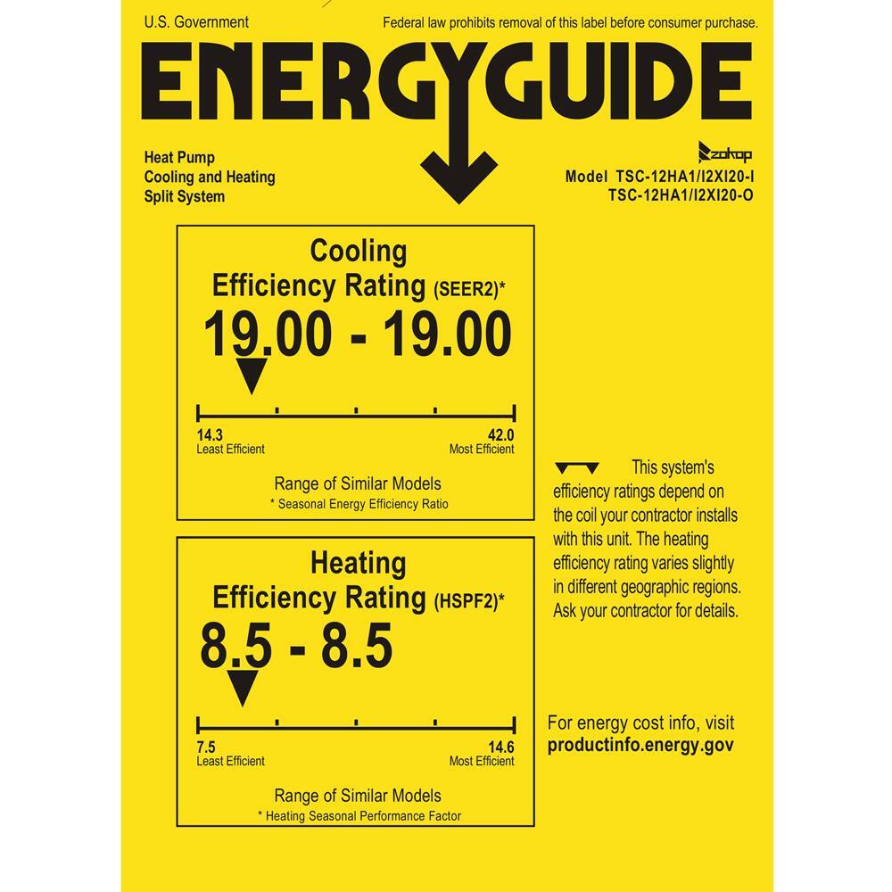 Zokop Smart 9000 - 18000 BTU Mini Split Air Conditioner Heat Systems 19 Seer New