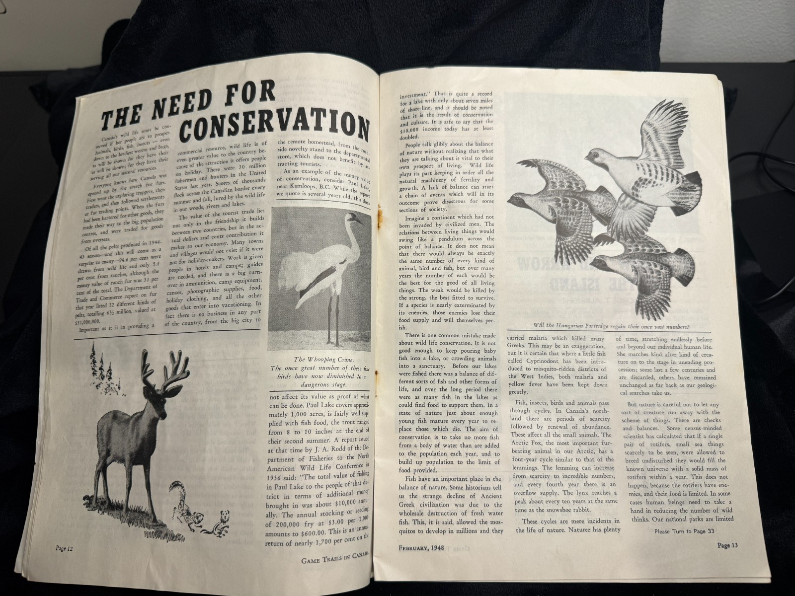 Western Canada's Game Trails 1948 Hunting Vintage Magazine Fish Outdoors BC #564