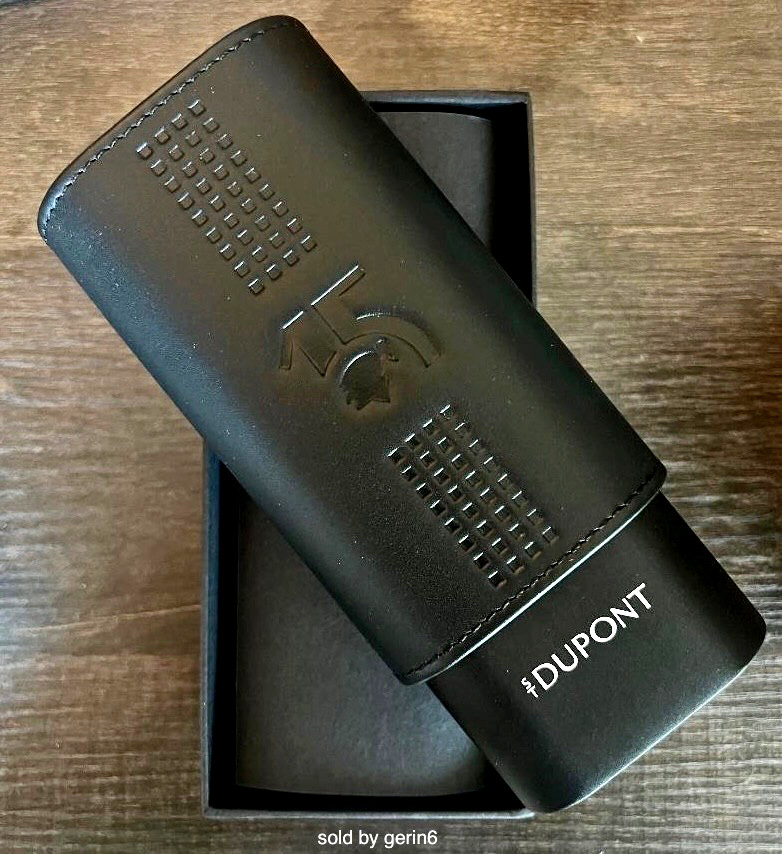 S.T. Dupont Behike Full Black Cigar Case For 2 Cigars 183203 New In Box