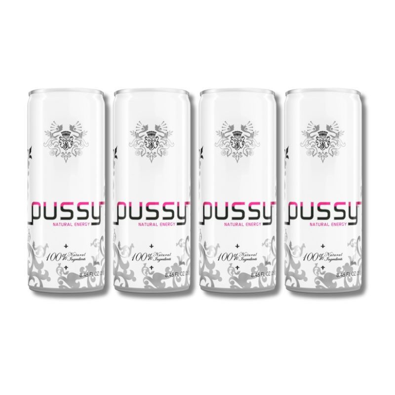 Pussy Natural Energy Drink – 4/6/12/24 Pack – Natural Formula – Free Shipping