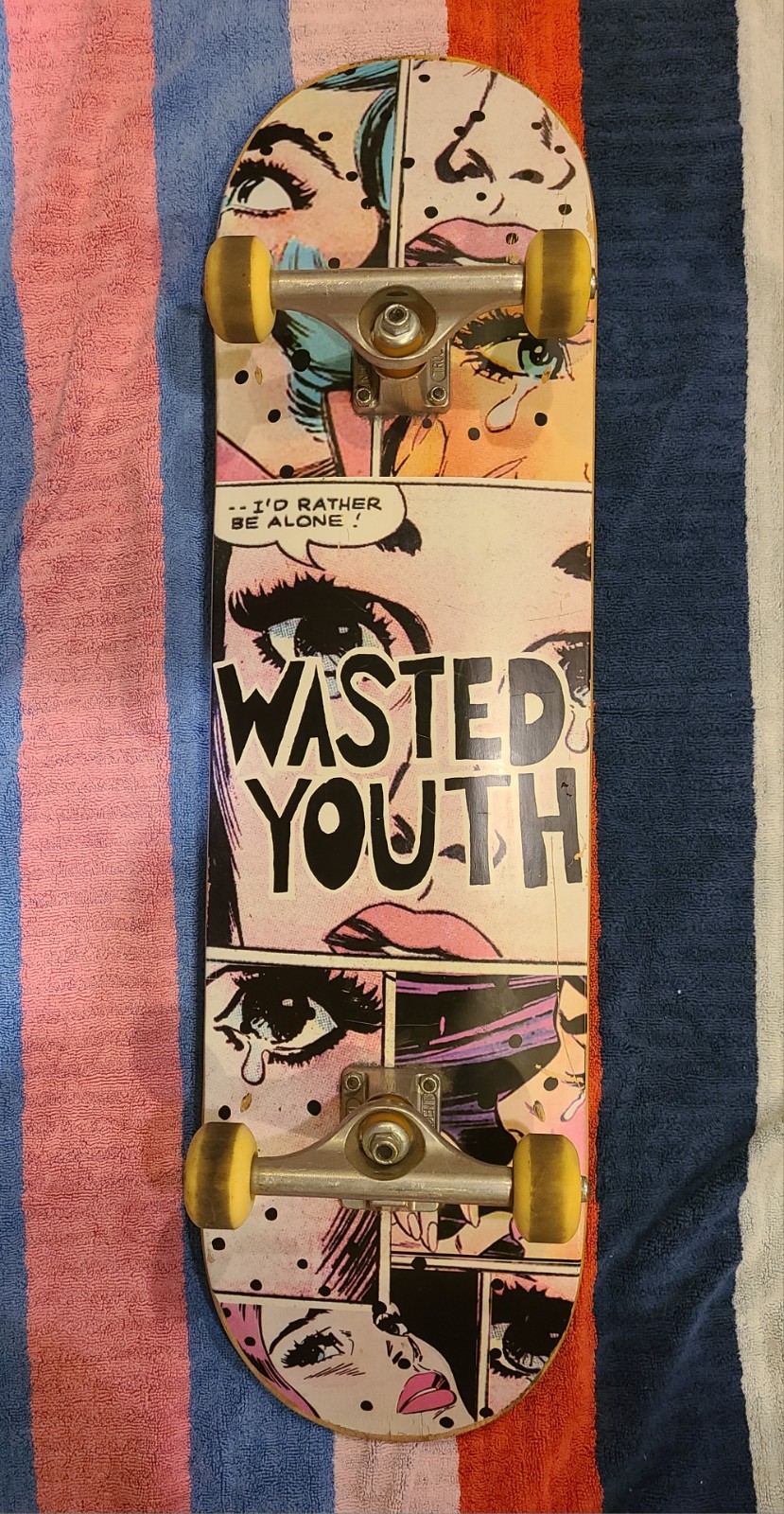 Wasted Youth Pop Art Skateboard Complete 31” x 8.5” Independent Trucks
