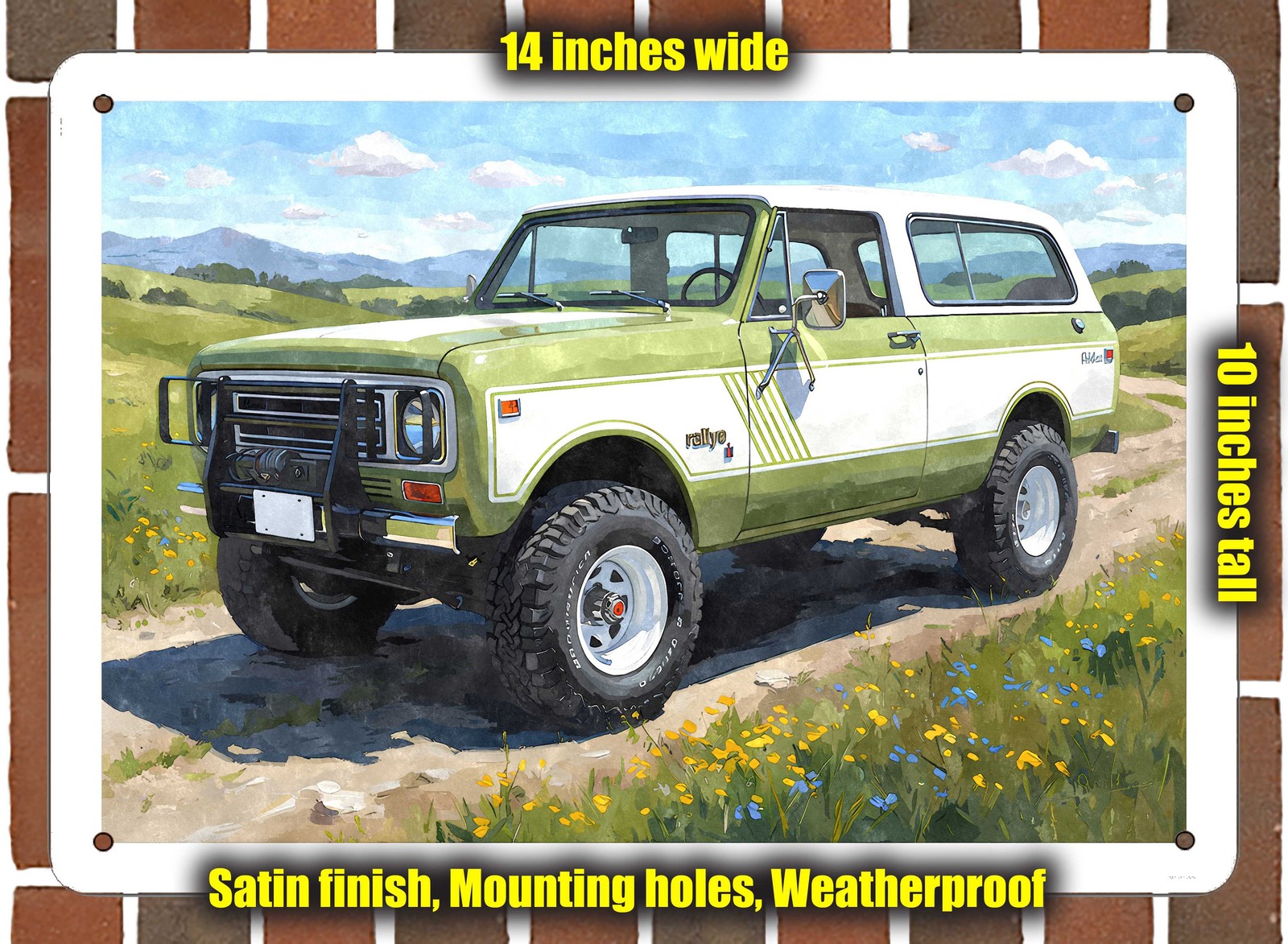 Metal Sign - 1977 International Scout II Traveler 2 Watercolor - 10x14