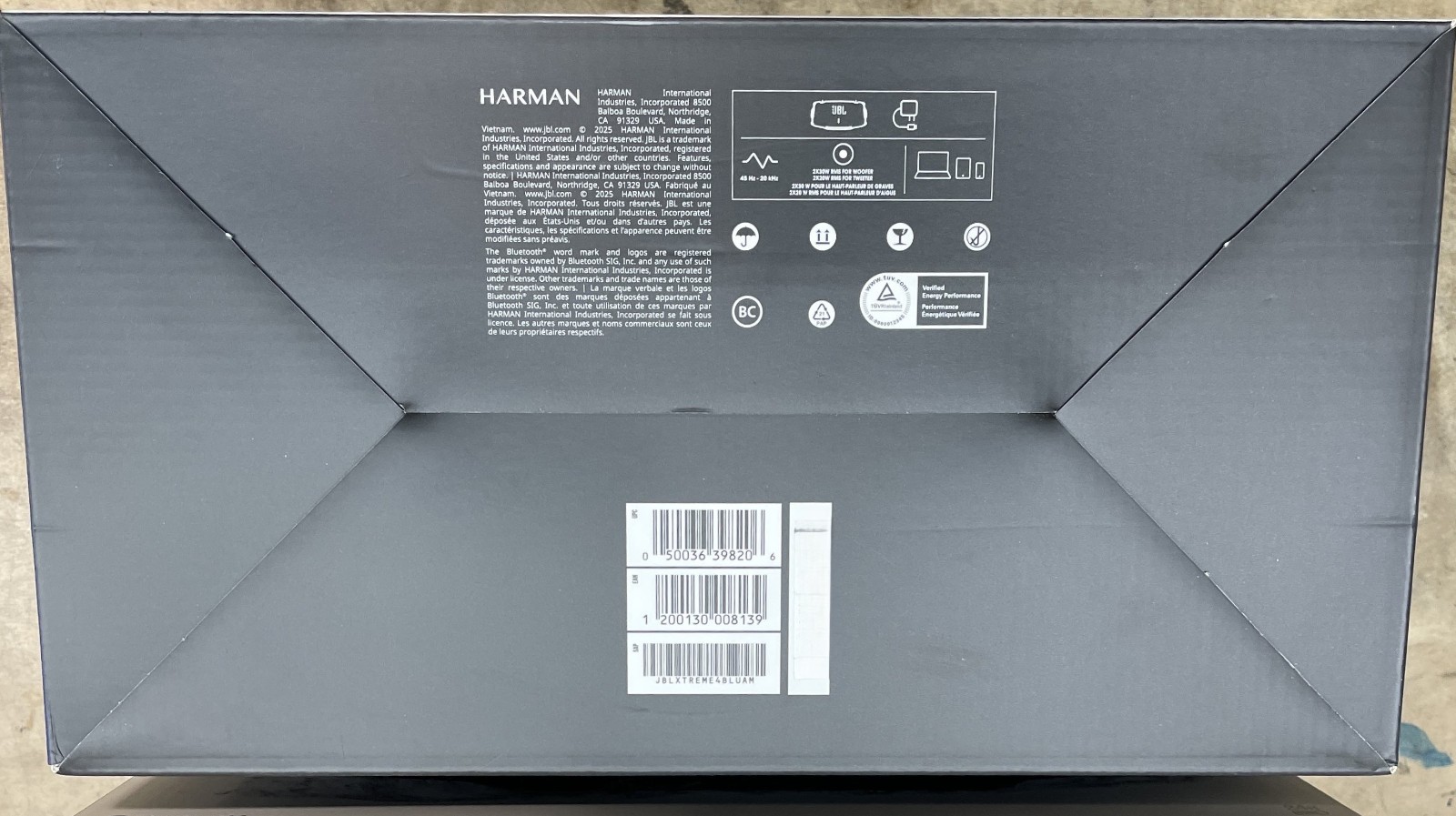 JBL Xtreme 4 Portable Bluetooth Speaker - Blue - JBLXTREME4BLUAM